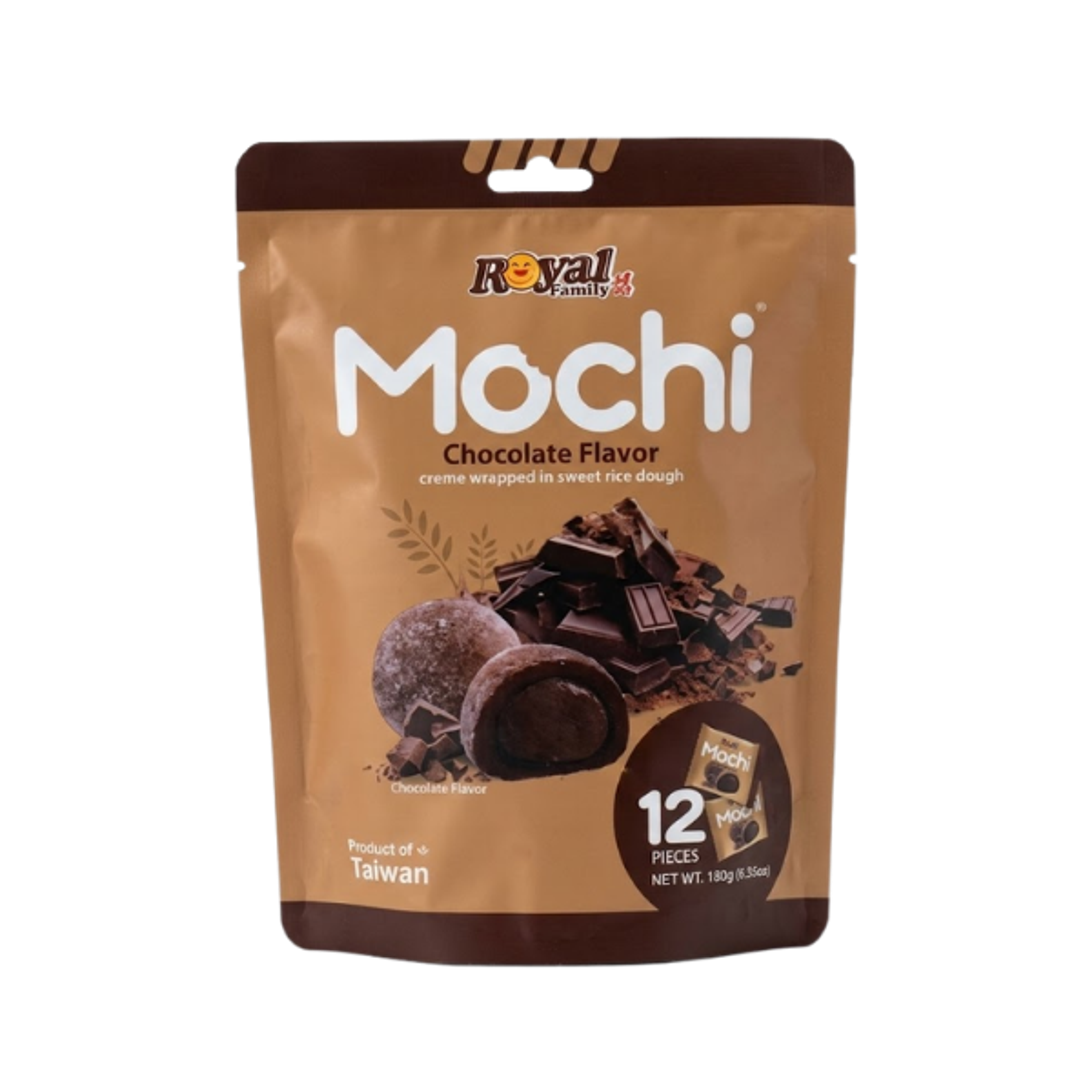 ROYAL FAMILY Mochi Chocolate 180g | Weiche japanische Reisküchlein mit cremiger Schokoladenfüllung