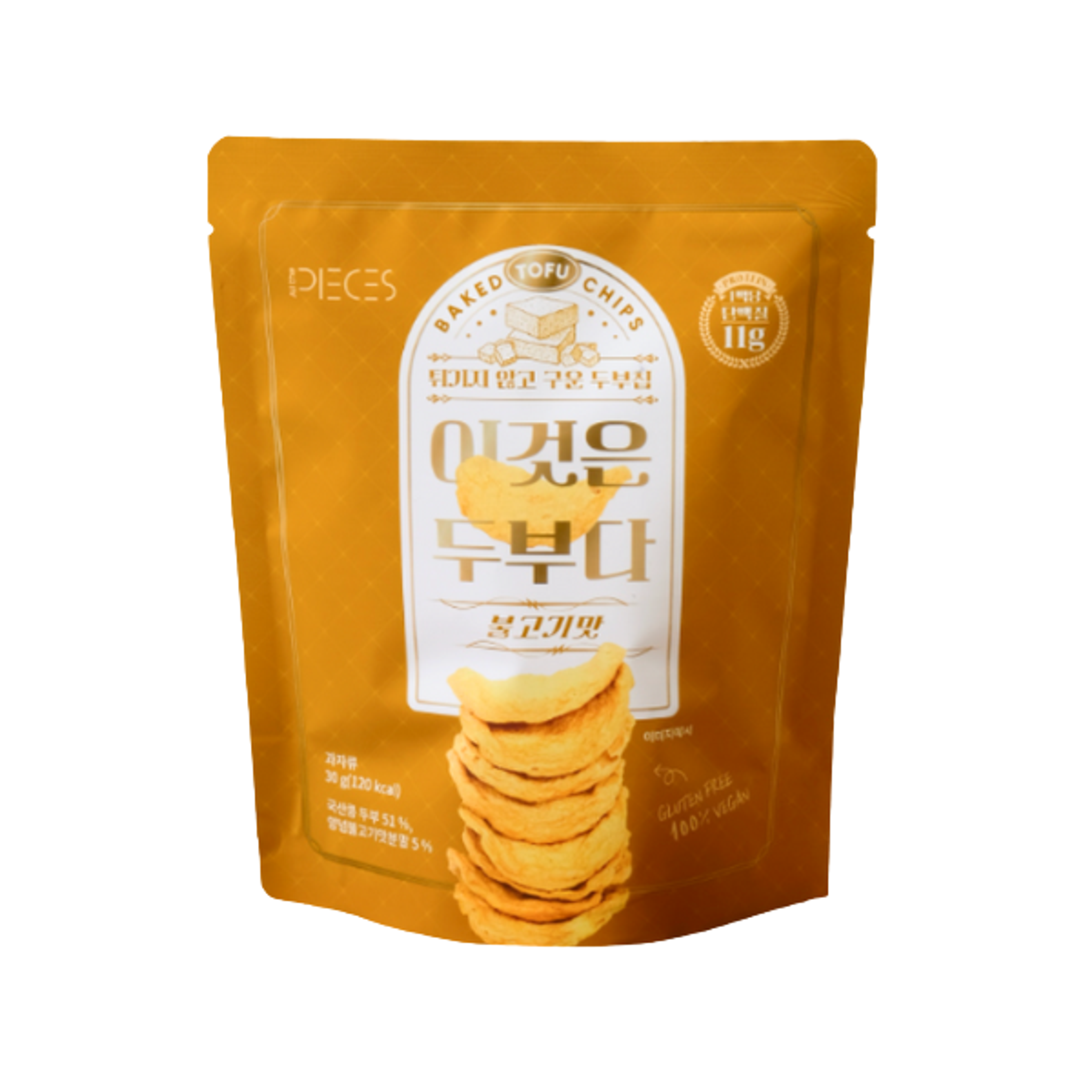 PIECES Tofu Chips Bulgogi 30g – Knuspriger koreanischer Snack