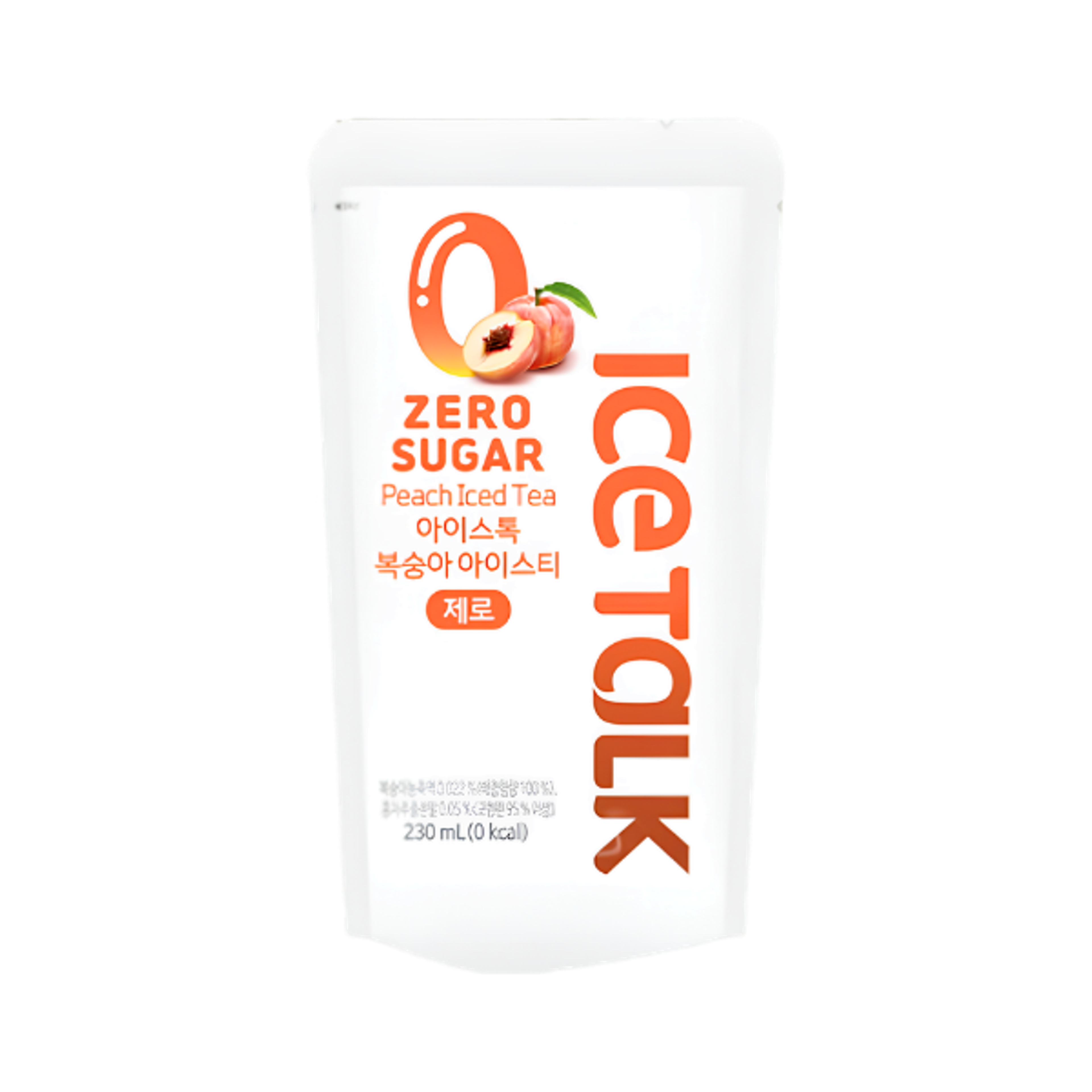 ICE TALK ZERO SUGAR Peach Iced Tea 230ml | Zuckerfreier koreanischer Pfirsich-Eistee