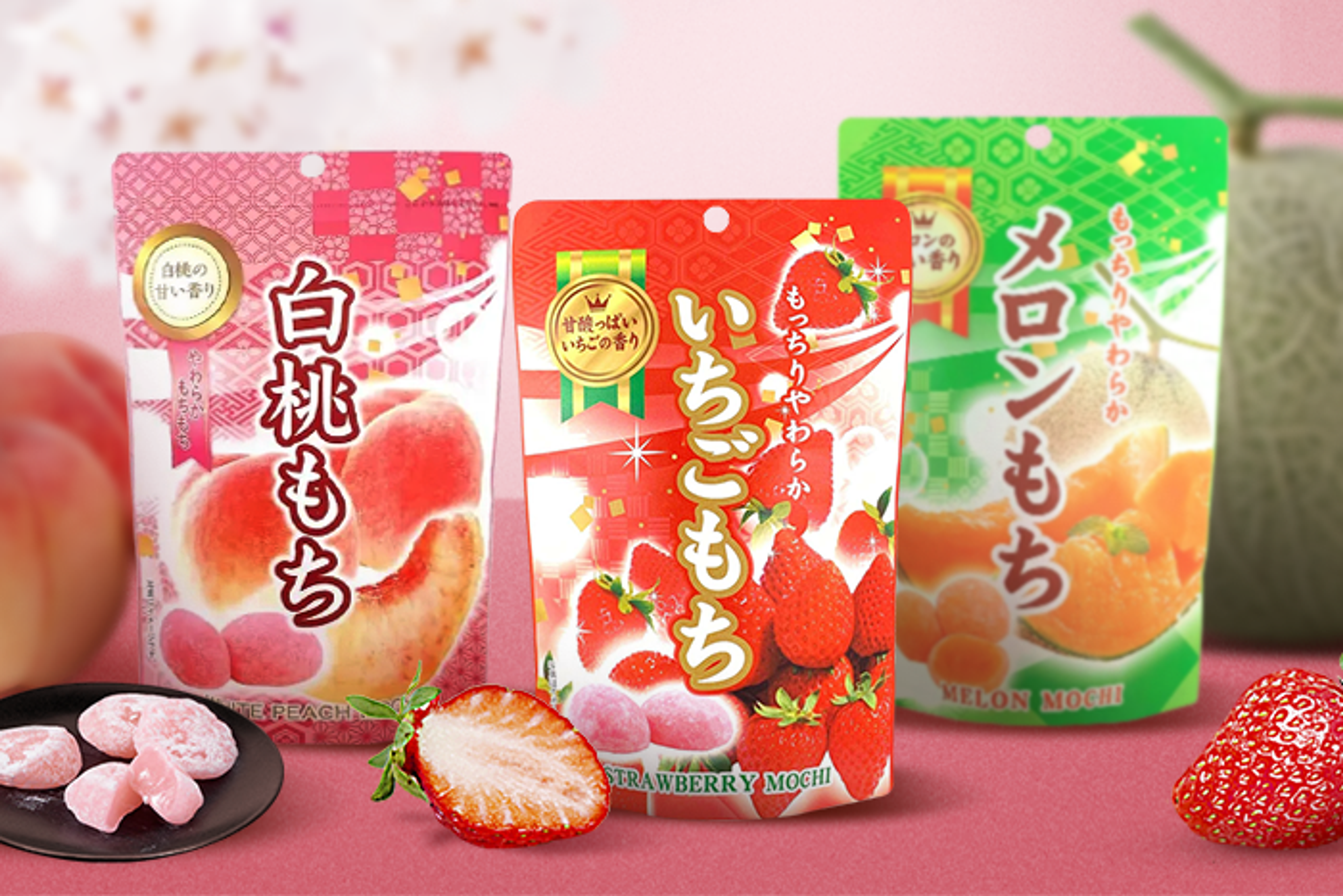 Seiki Mochi Peach 130g - Sweet and Fruity Japanese Treat