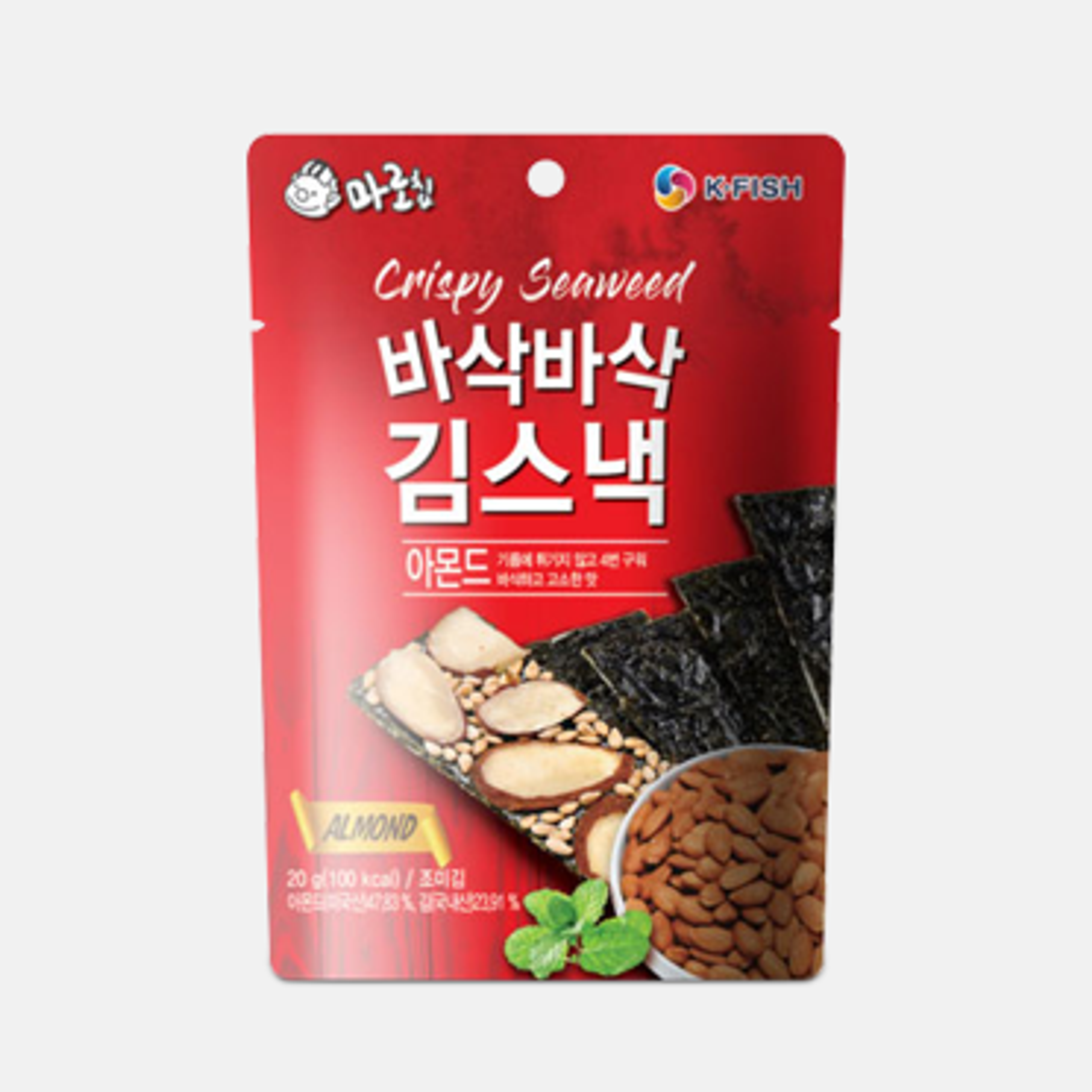 K-FISH Crispy Seaweed Almond serviert, ideal für gesellige Momente