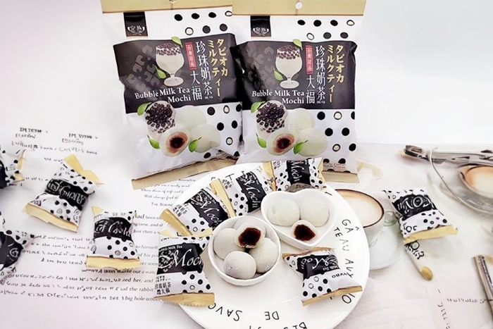 Jeder Mochi bietet den beliebten Geschmack von Bubble Milk Tea.