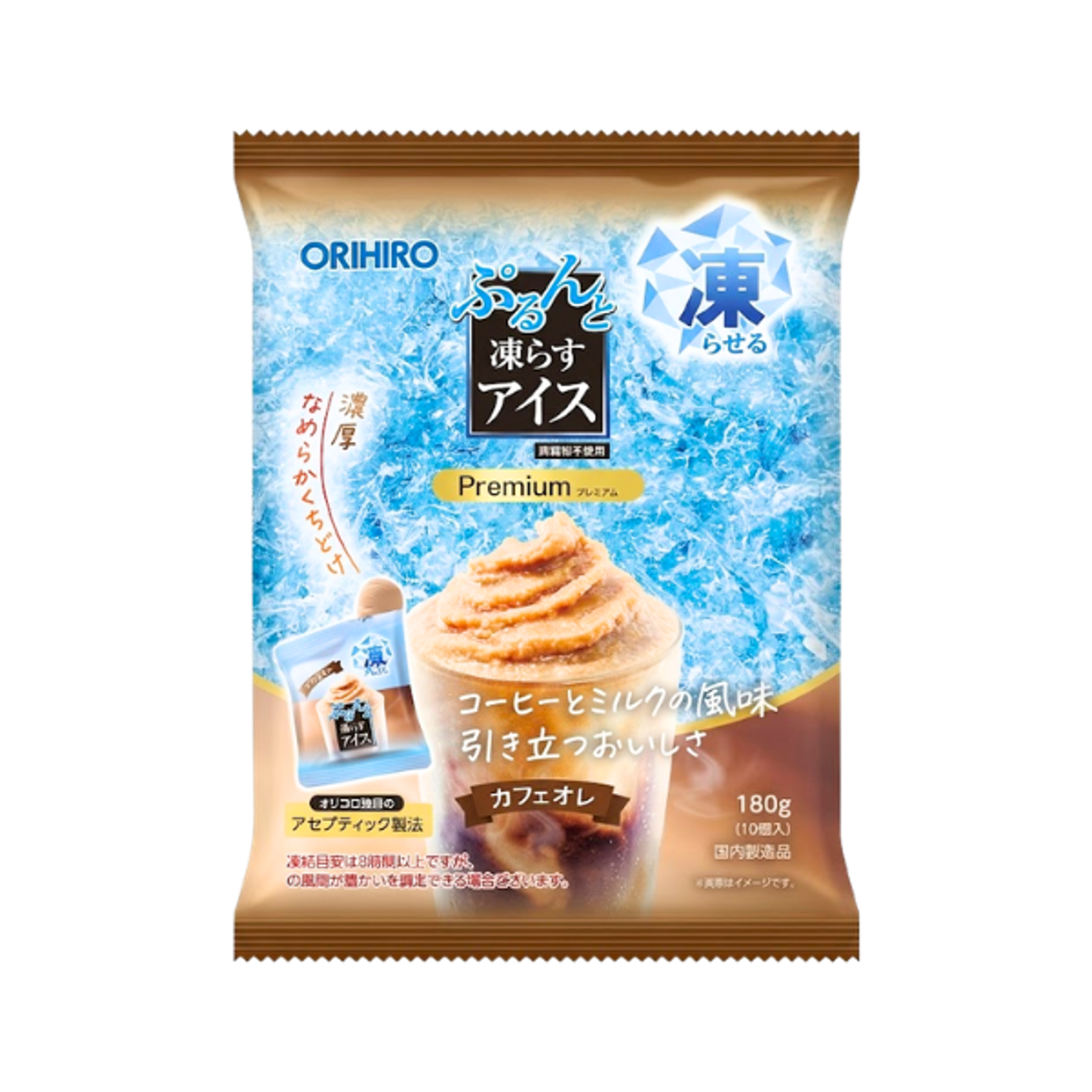 ORIHIRO Milk Coffee Jelly 180g | Japanische Kaffee Ice Jelly Snacks zum Einfrieren