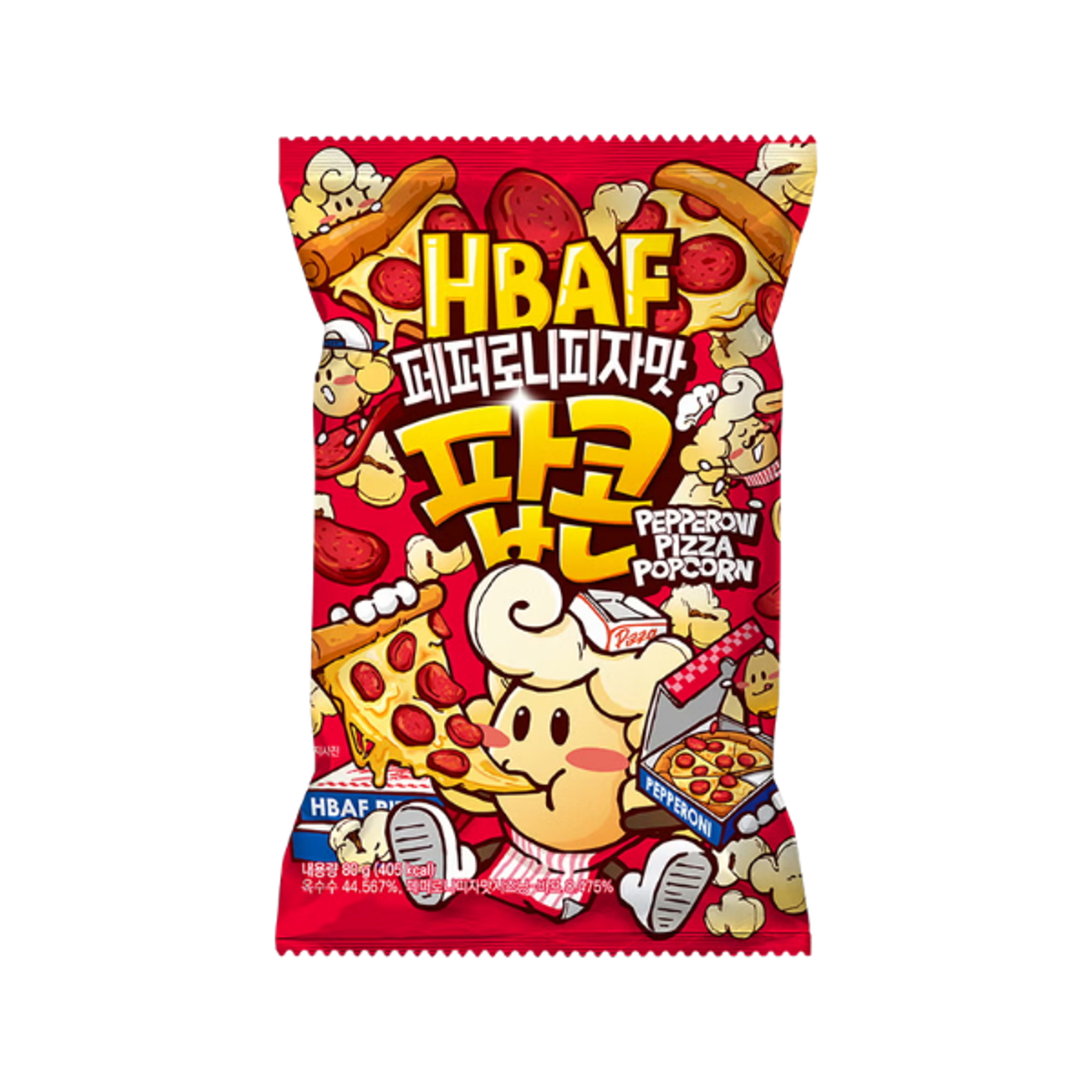HBAF Popcorn Pepperoni Pizza 80 g | Koreanischer Pizza-Popcorn-Snack