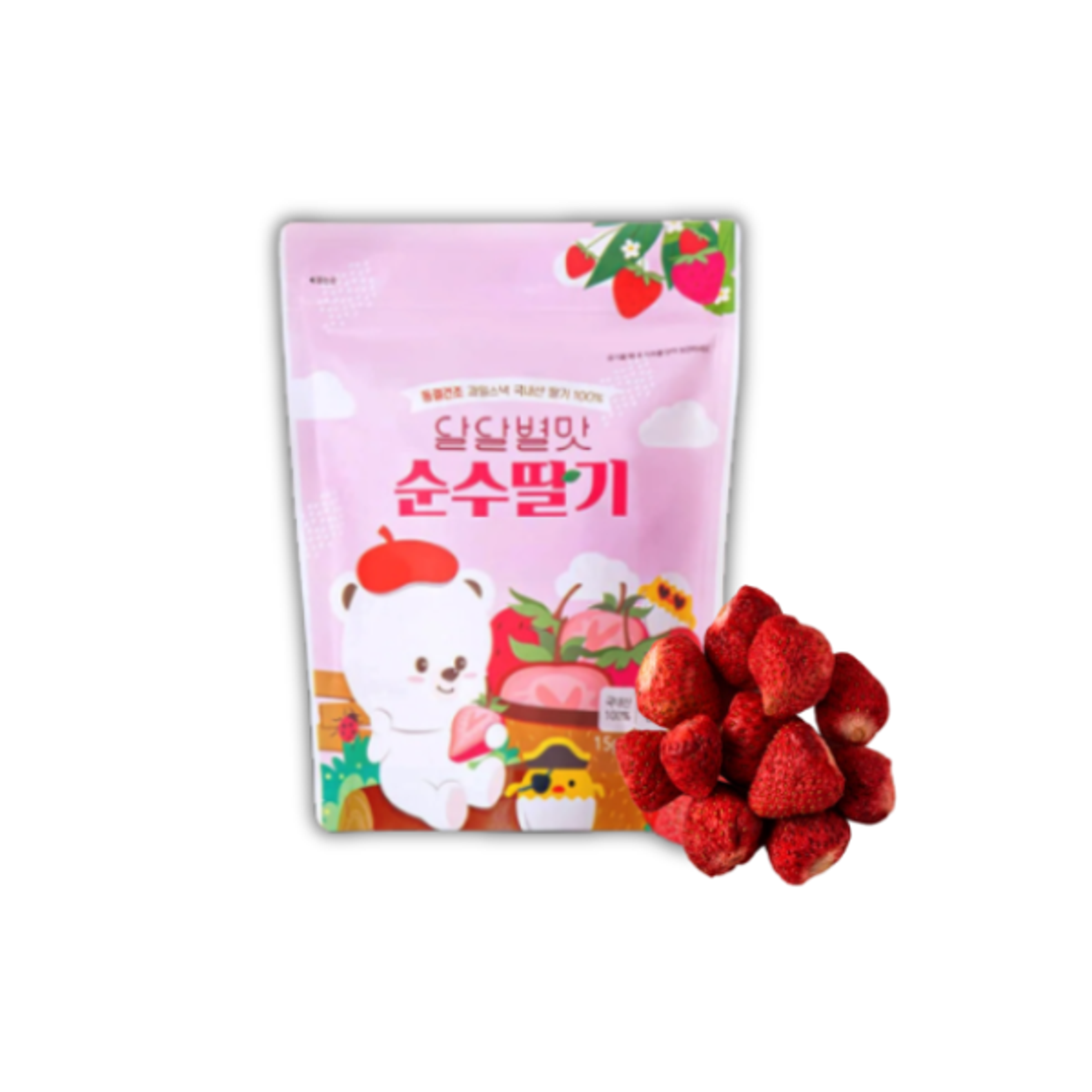 KMCBIO Erdbeerchips gefriergetrocknet 15g | Knusprige Snack-Erdbeeren für Müsli & Joghurt