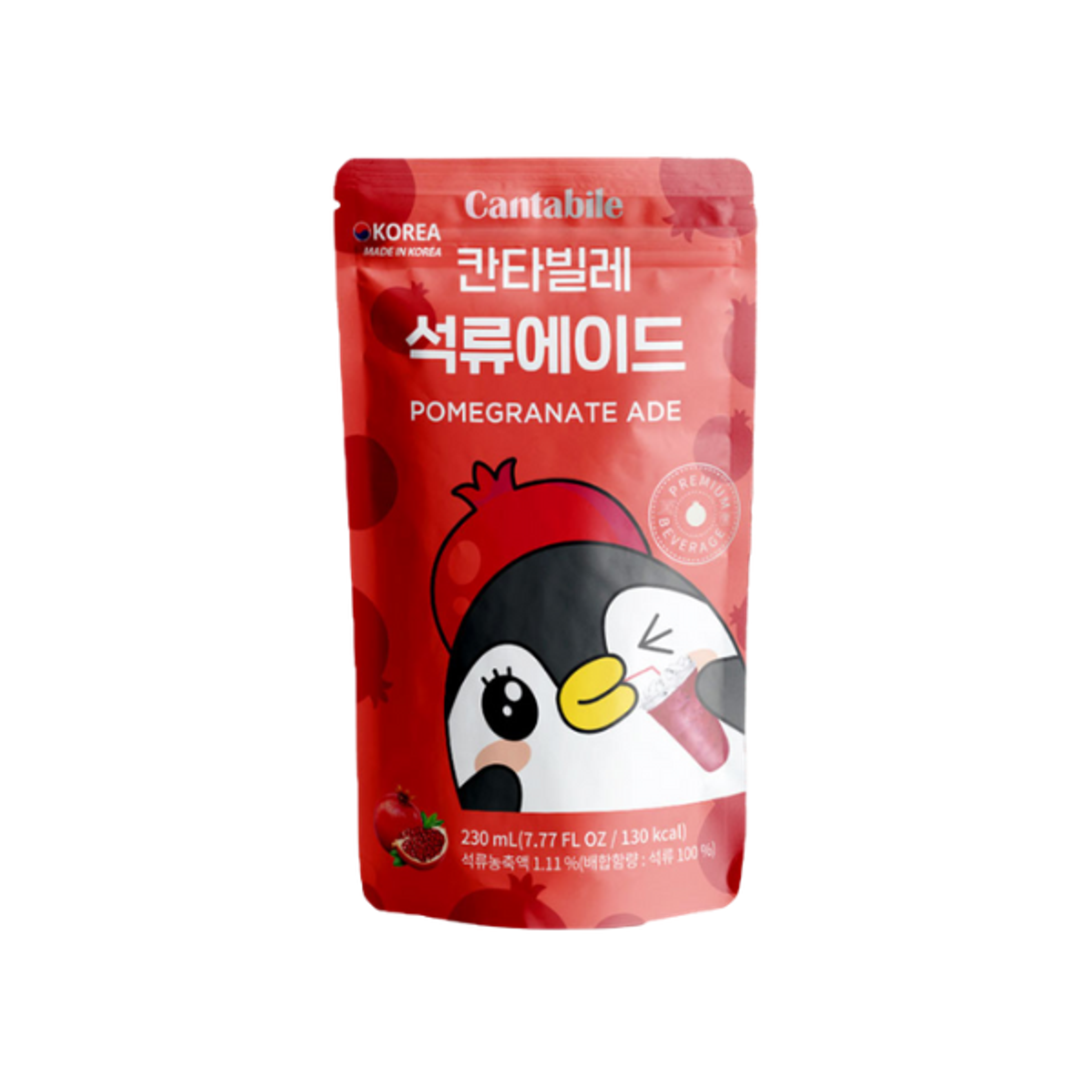 CANTABILE Pomegranate Ade 230 ml | Erfrischender Granatapfel-Drink im praktischen To-go-Pouch