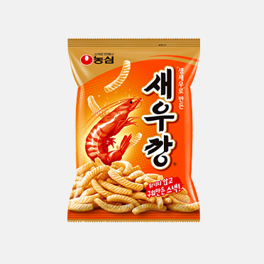 Verpackung von Nongshim Shrimp Flavored Stick-Crackern, attraktiv und einladend.