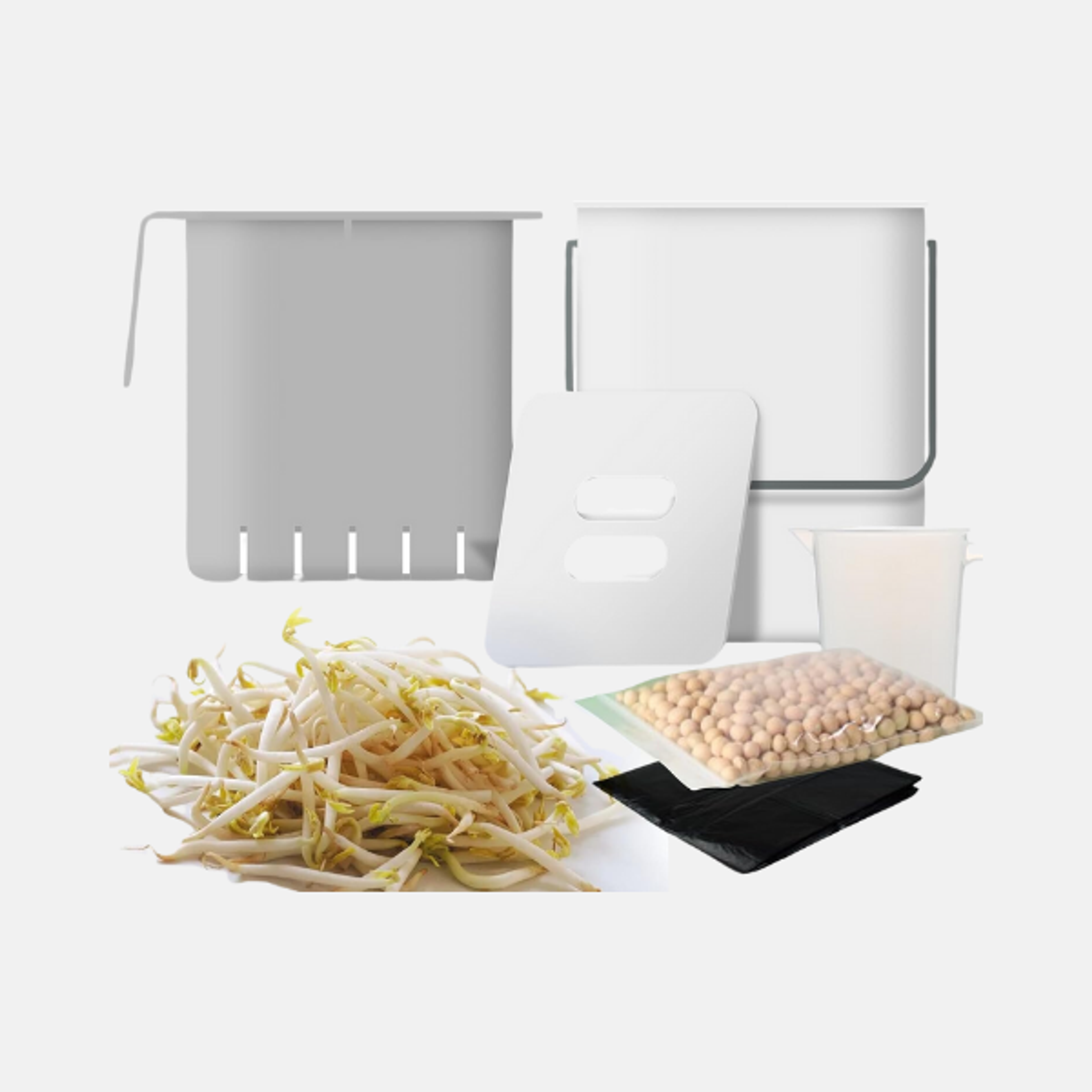 HYANGYUMIGA Mung Bean Sprout Growing Kit All-in-One – Grow Fresh Mung Bean Sprouts Easily at Home