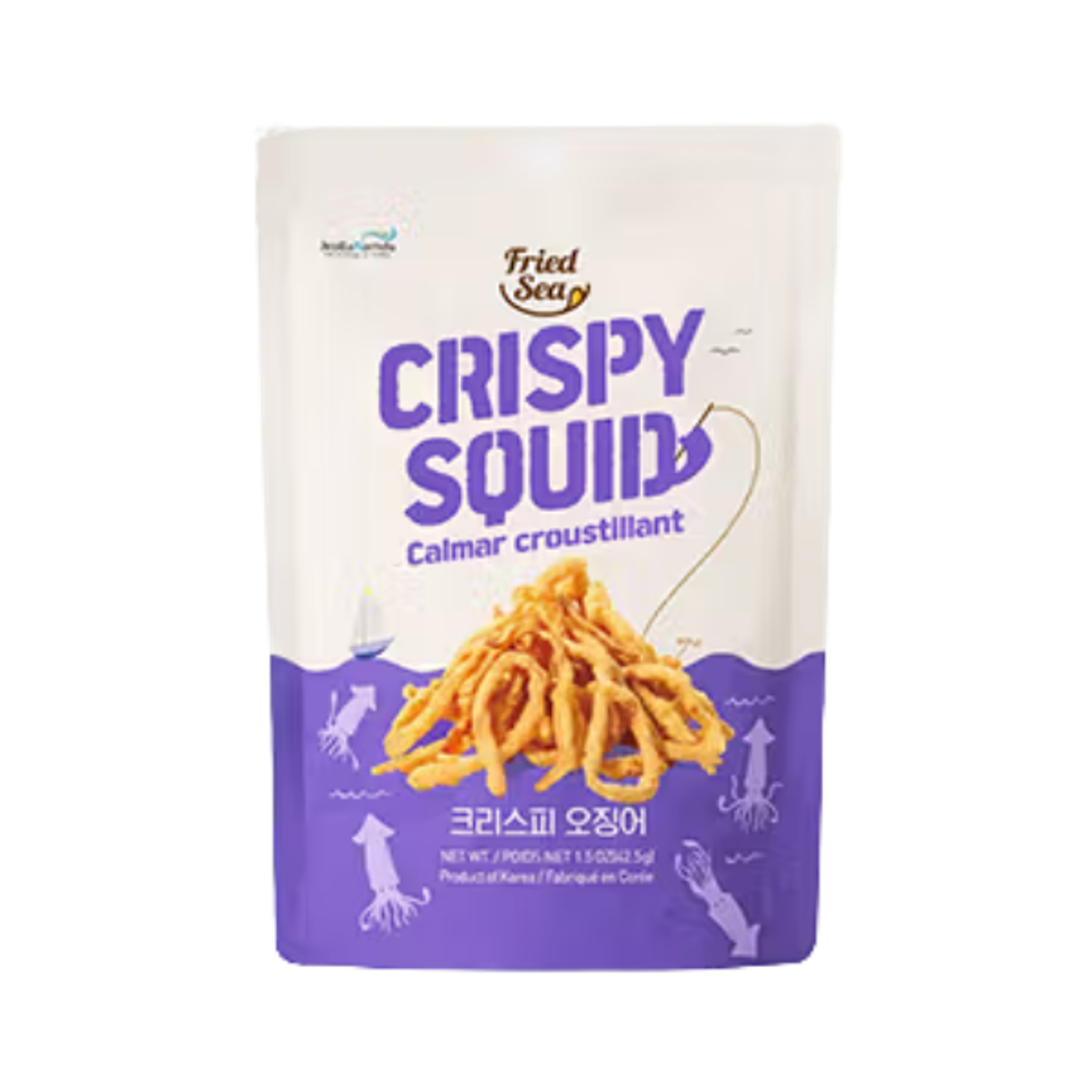 Packung von FRIED SEA Crispy Squid - Knuspriger Tintenfisch.