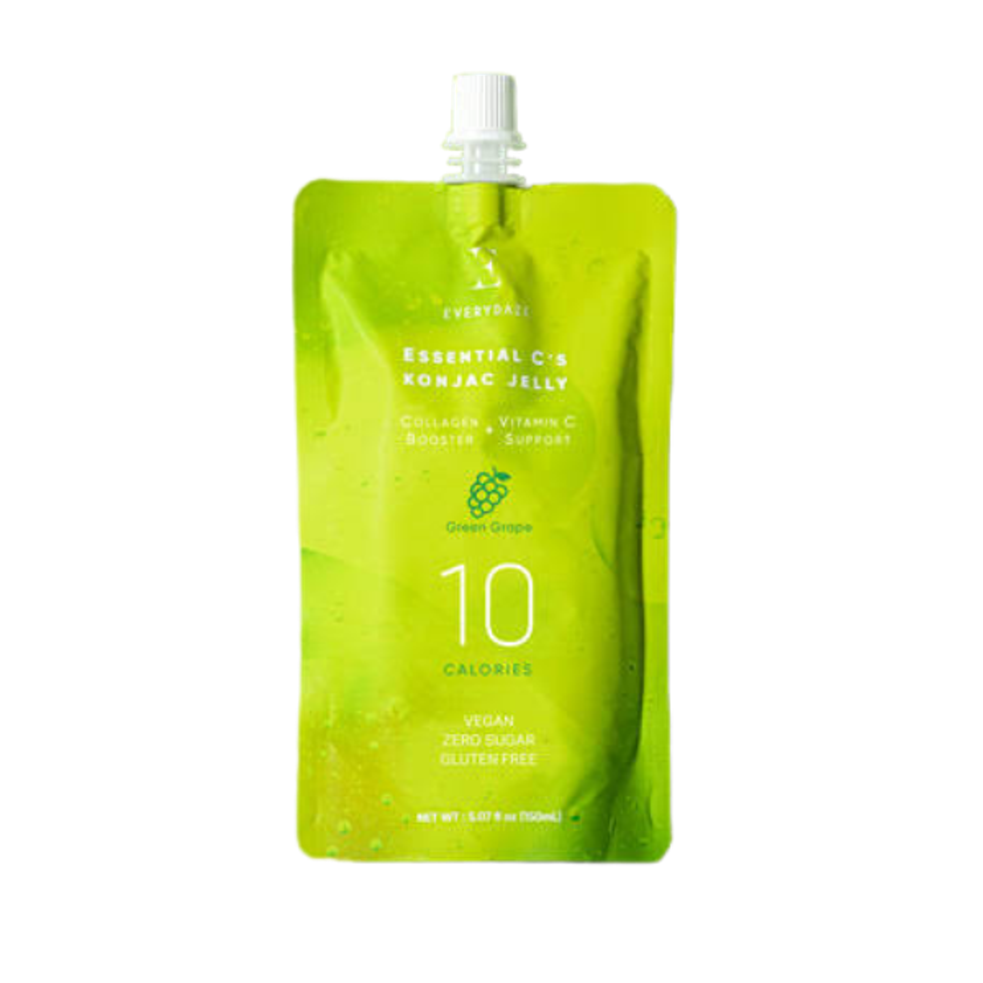 EVERYDAZE Essential C’s Konjac Jelly Grüne Traube 150ml – Erfrischender, kalorienarmer Snack mit Kollagen und Vitamin C