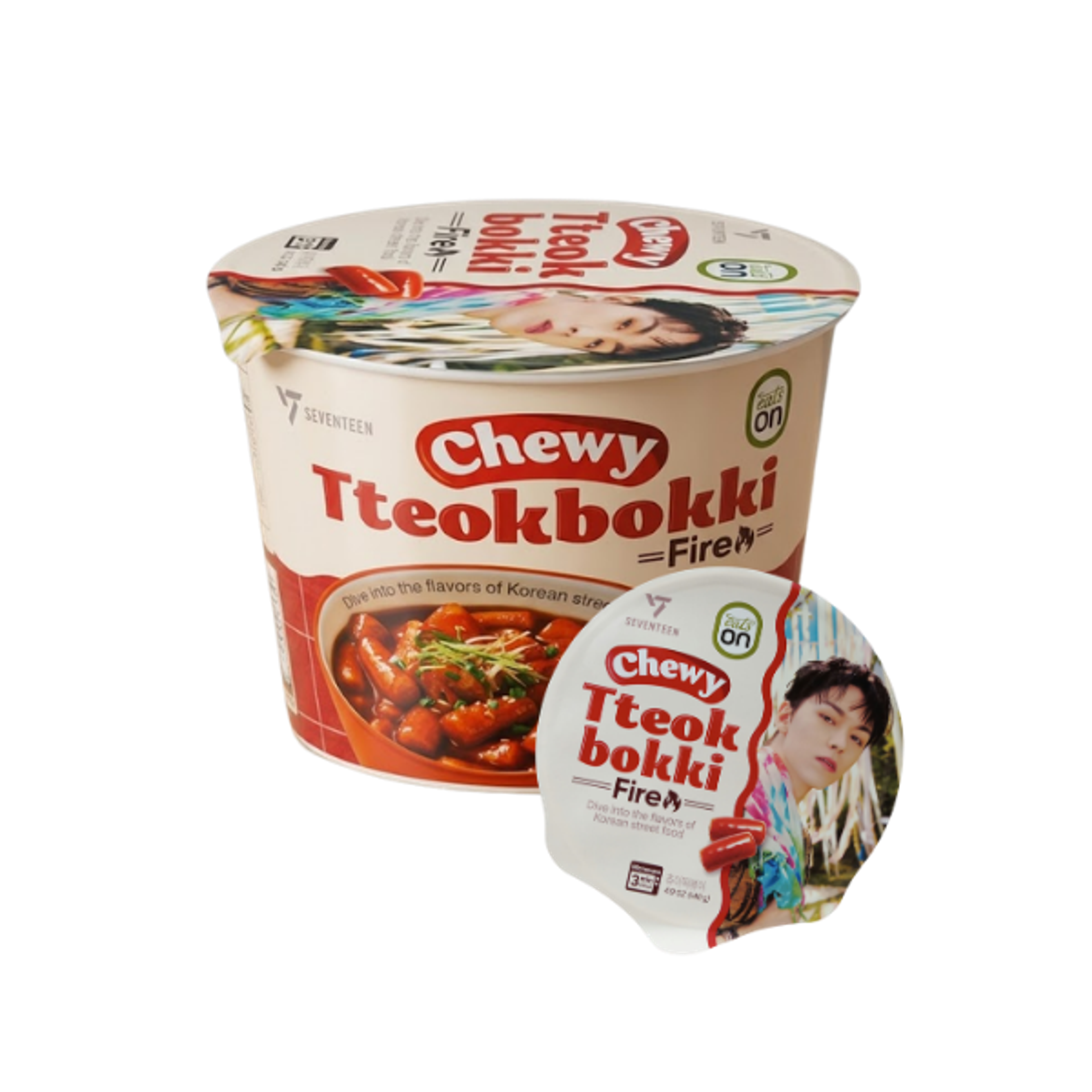 EATSON Tteokbokki Cheese Tomato 140g | Koreanische Reiskuchen in milder Sauce