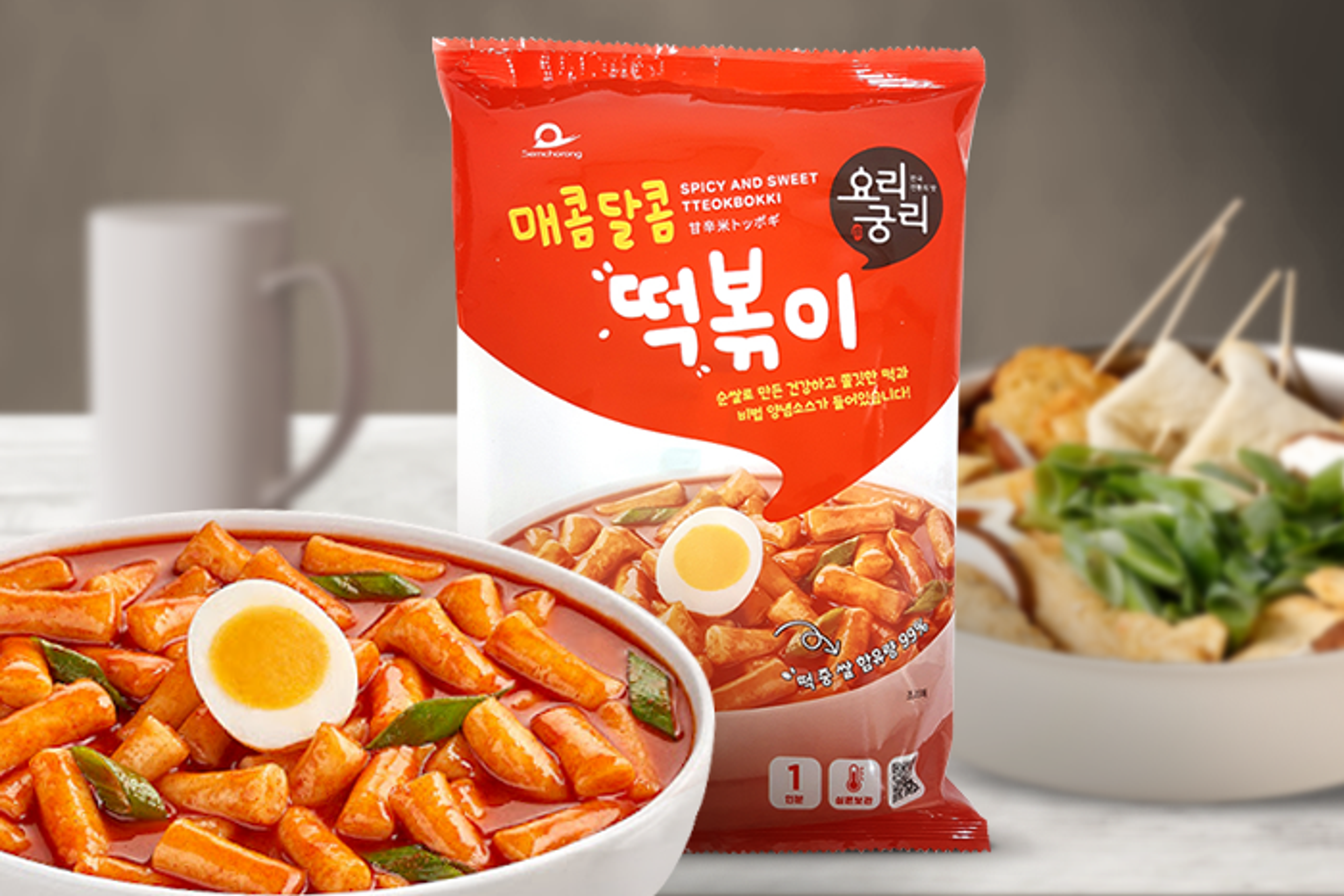 Packaging of the Samchorong Yoriungri Tteokbokki Original.