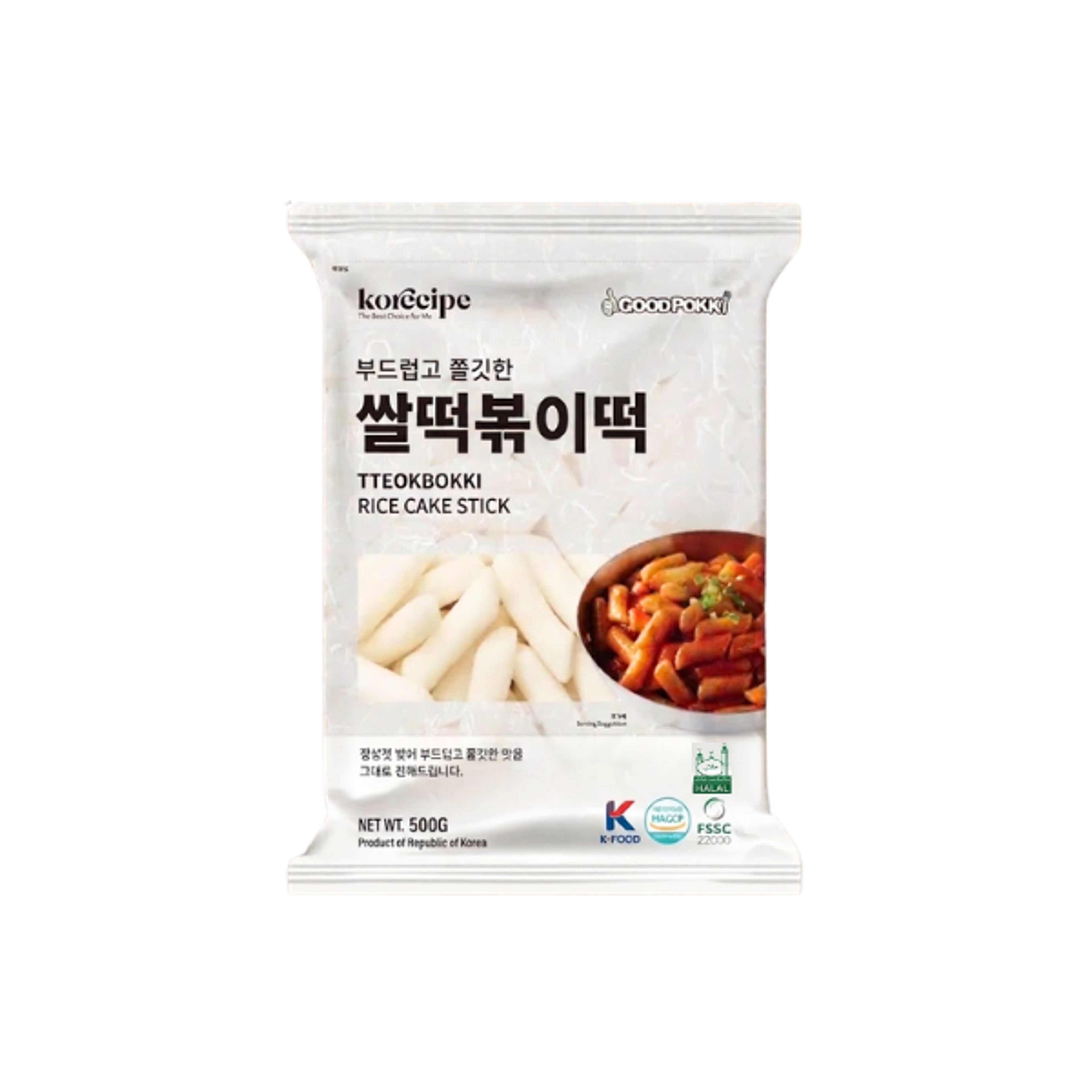 GOODPOKKI Rice Cake for Tteokbokki 500g – Korean Classic at Home