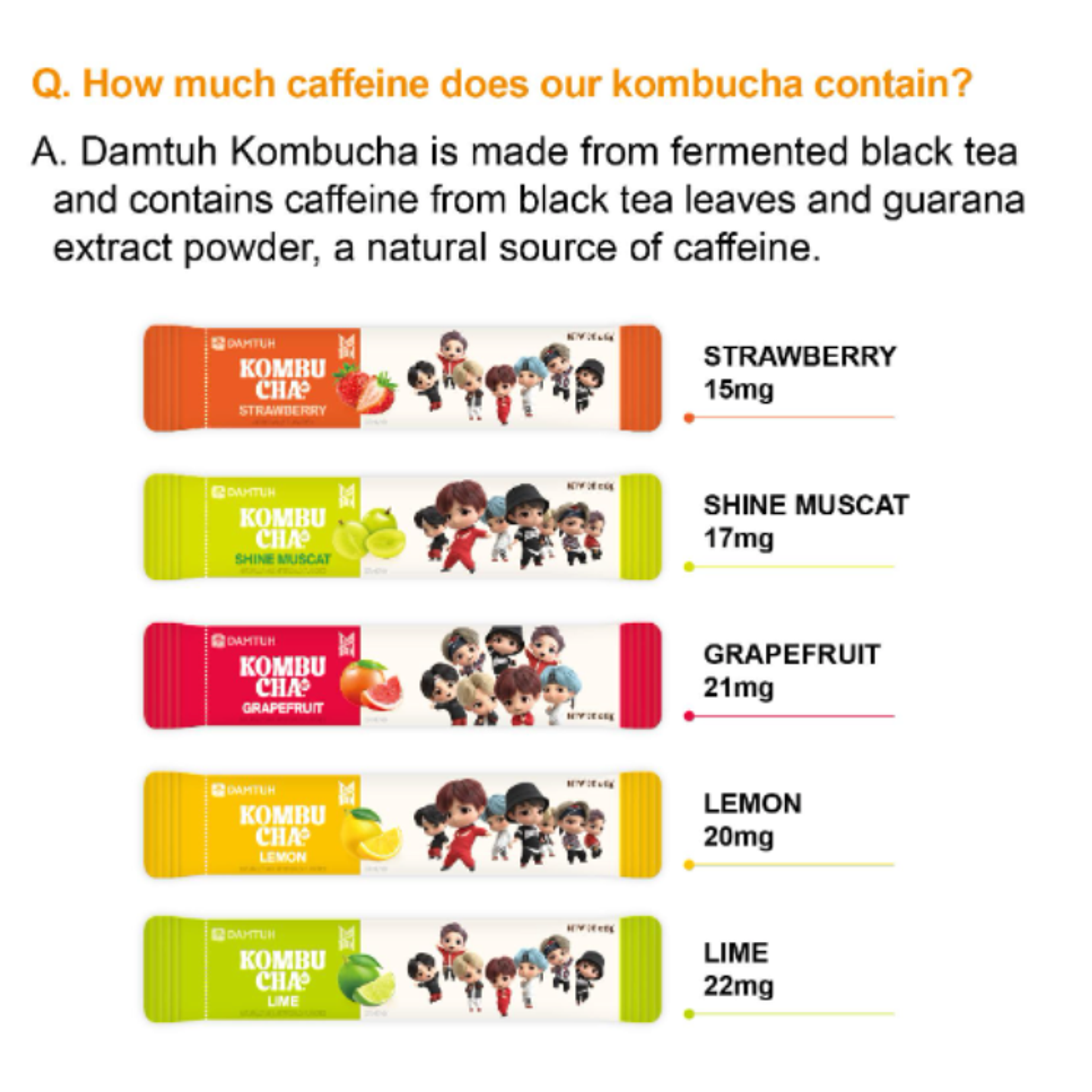 BTS X DAMTUH Kombucha Strawberry 10er Pack (50g)