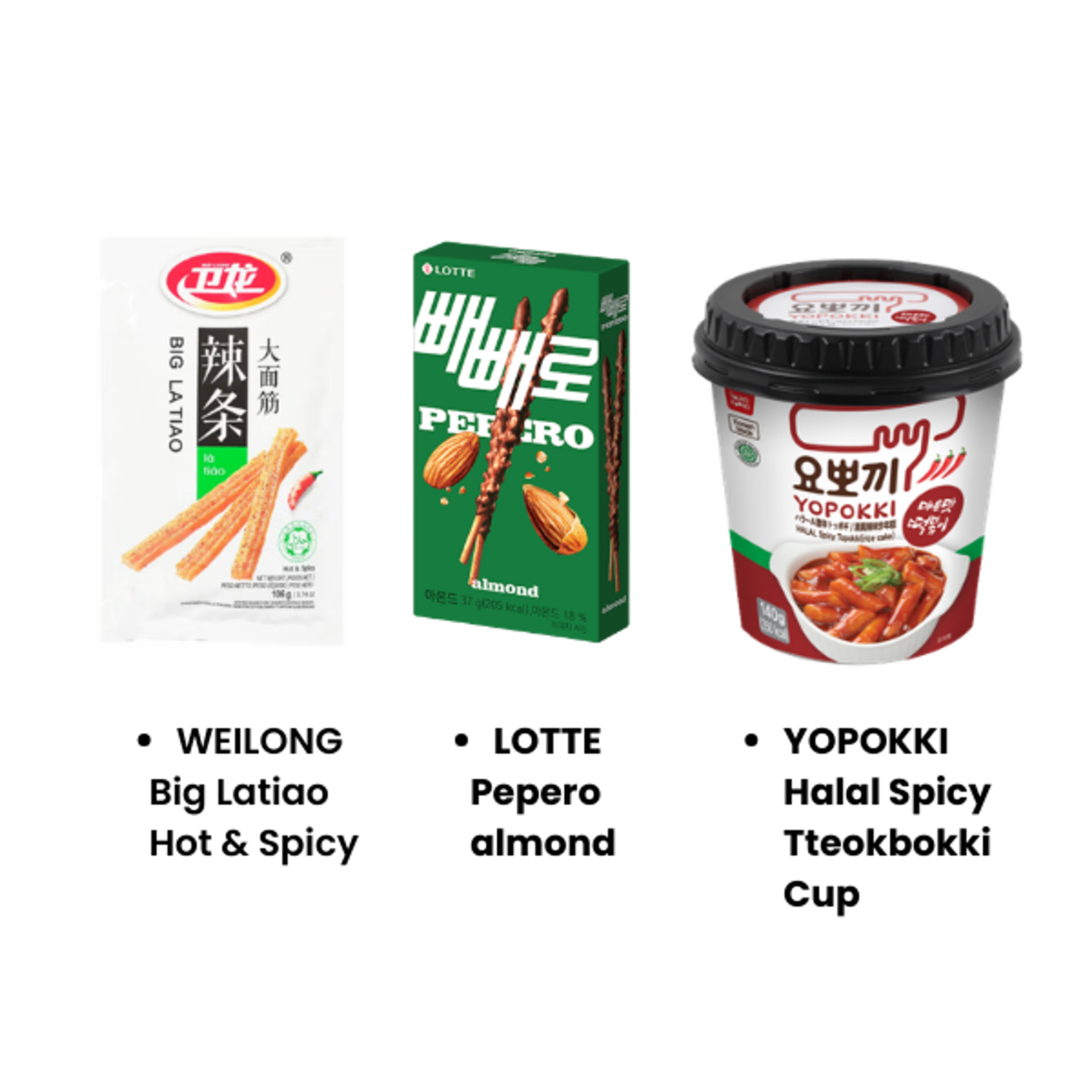 Asia Halal Snack Box – K-Food Geschenkset mit Ramyun, Tteokbokki, Pepero & fruchtigen Drinks