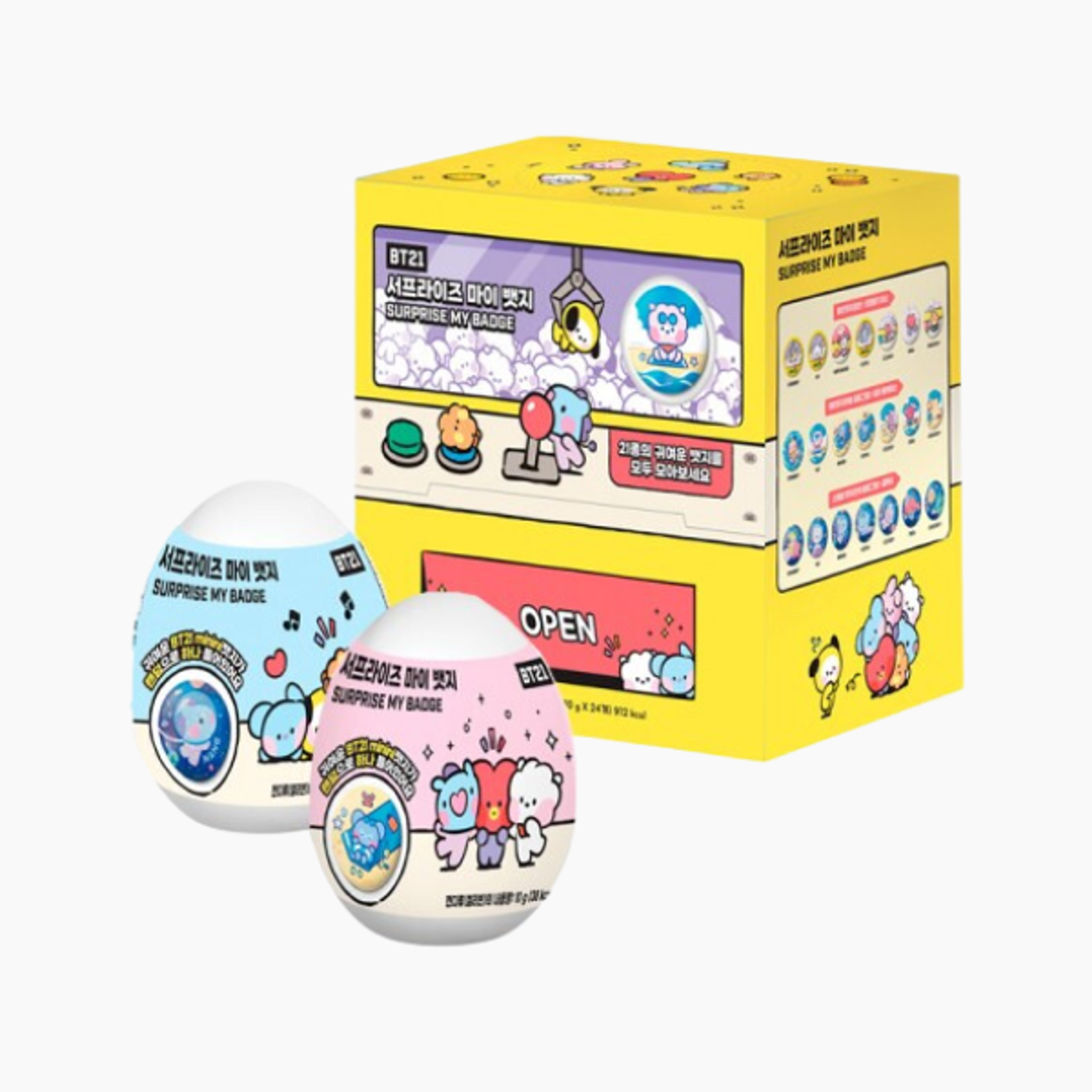 MEASTY BT21 Bonbons mit Überraschungs-Badge: Sammle alle deine Lieblings-Charaktere!