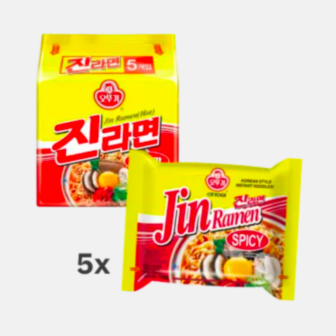 Ottogi Jin Ramen Spicy 5er-Pack