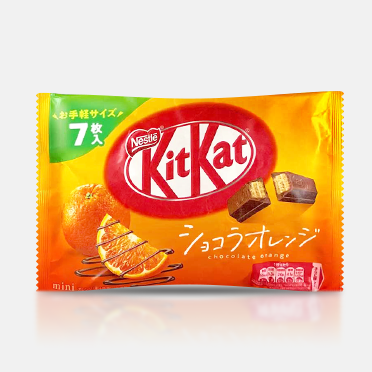 Kitkat Mini Orange, erfrischender Genuss