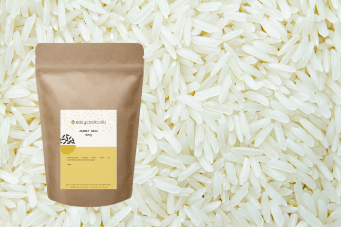 EasyCookAsia Jasmin Reis 400g Verpackung - Praktisches Siegel für einfache Handhabung