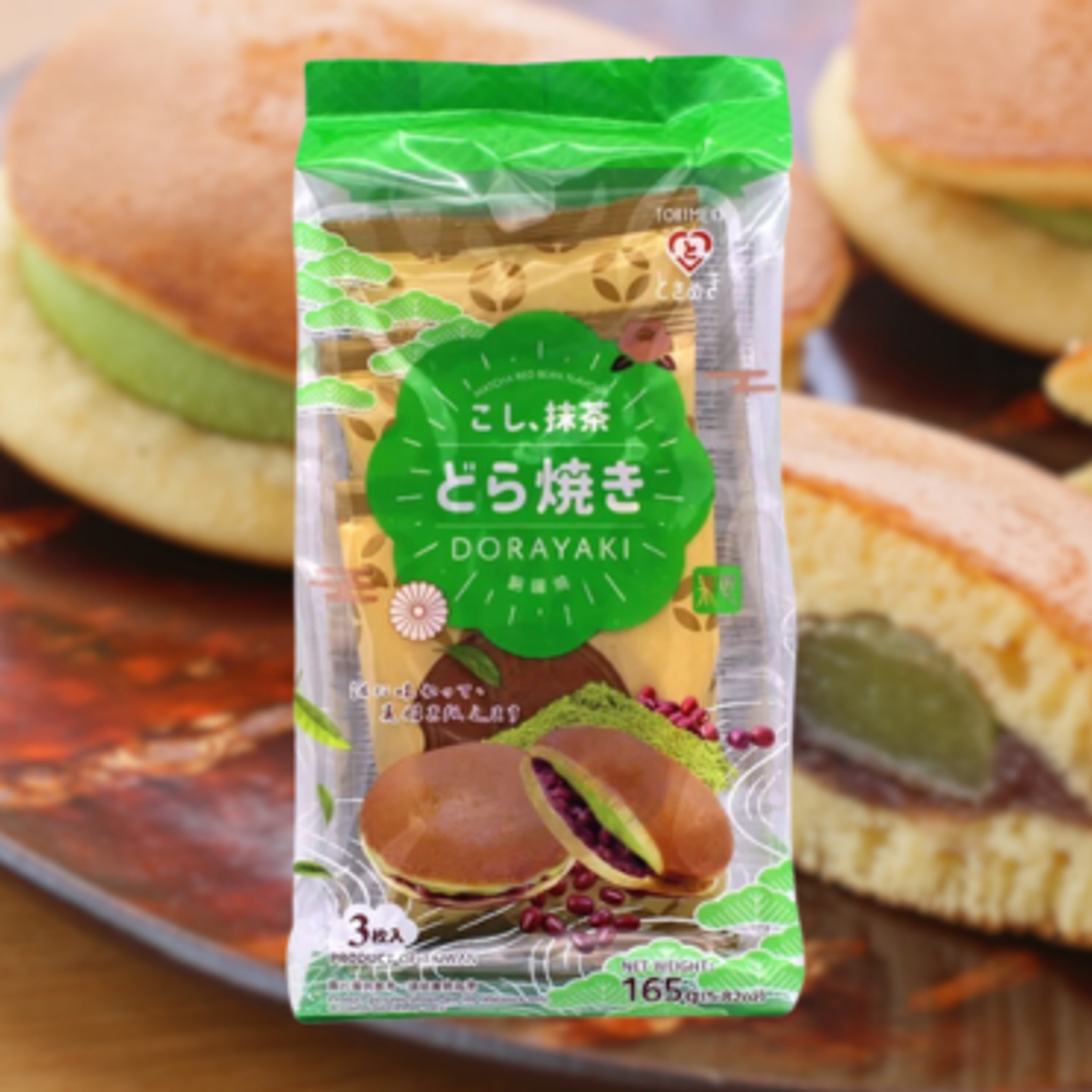 Tokimeki Dorayaki Matcha Rote Bohnen 165g - Traditionelle japanische Leckerei