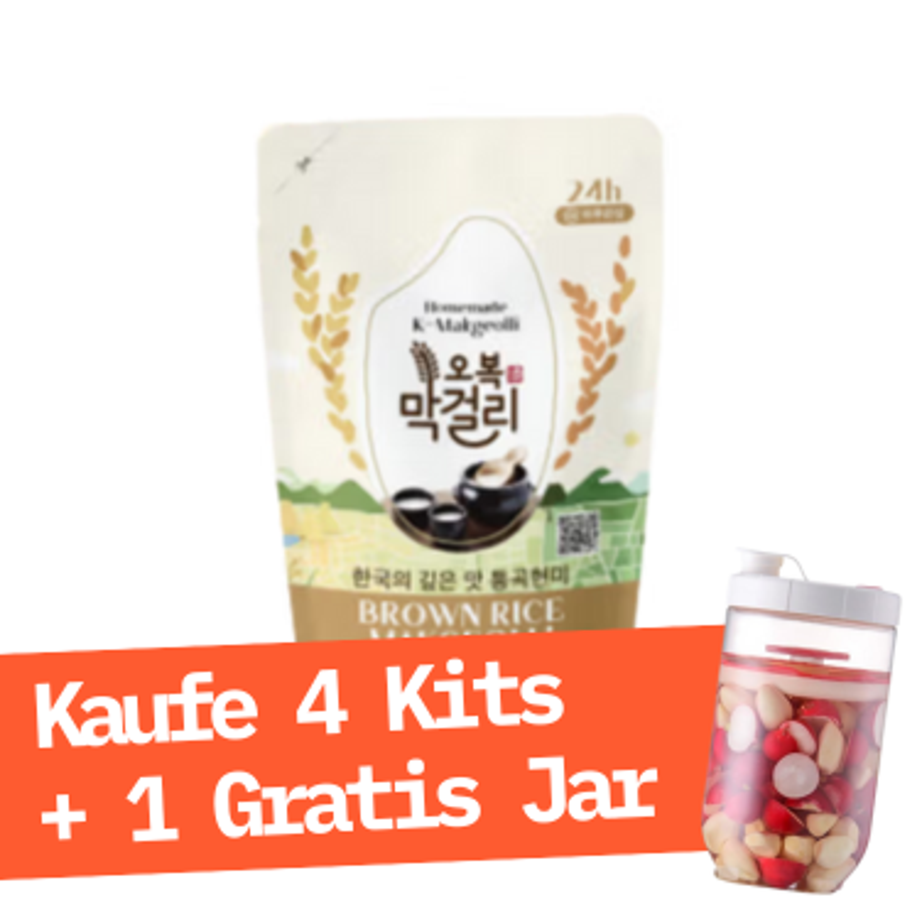 K-Makgeolli Kit - Brauner Reis Geschmack - DIY traditioneller koreanischer Makgeolli