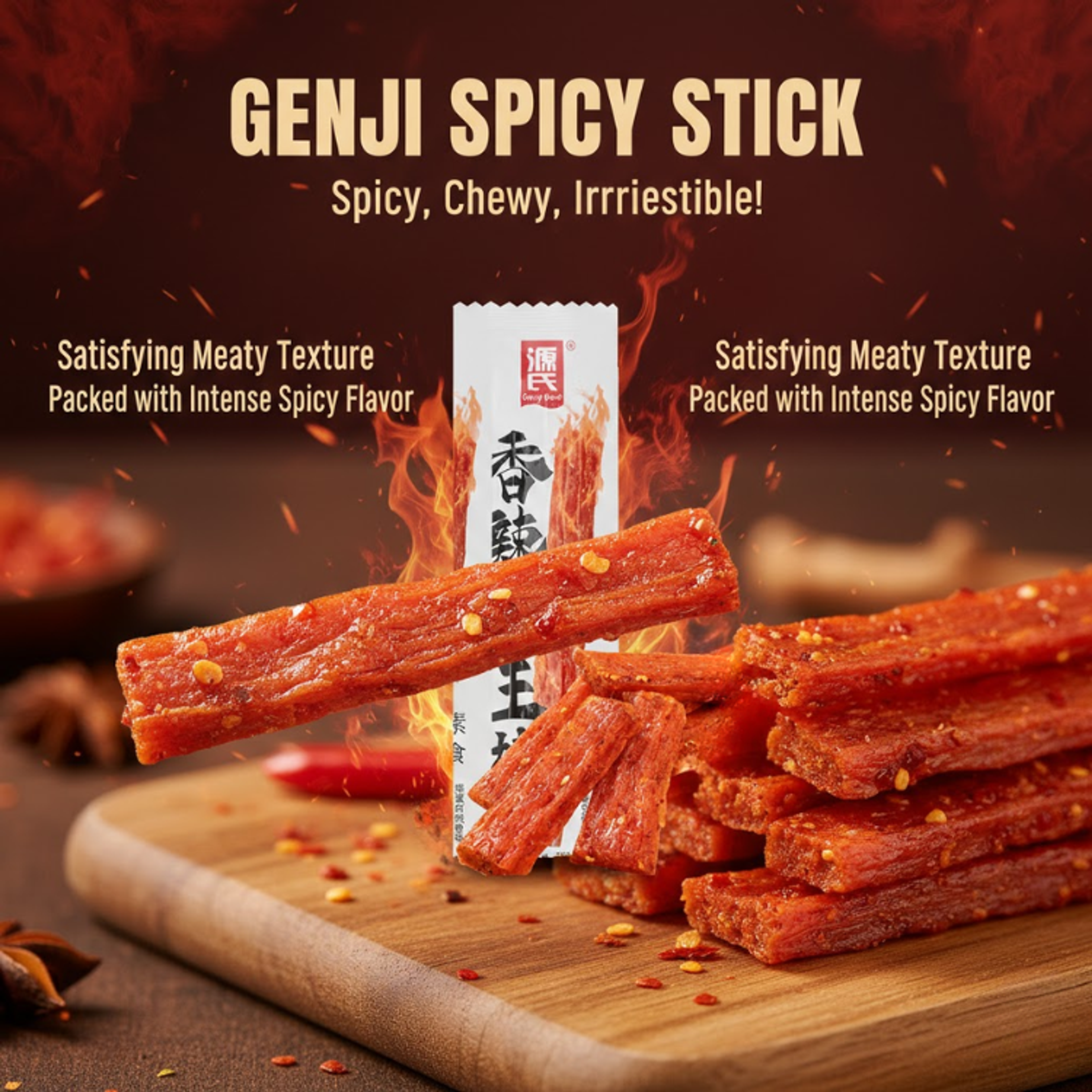 GENJI Spicy King Latiao Stick (32g) – Extra scharfer China-Snack