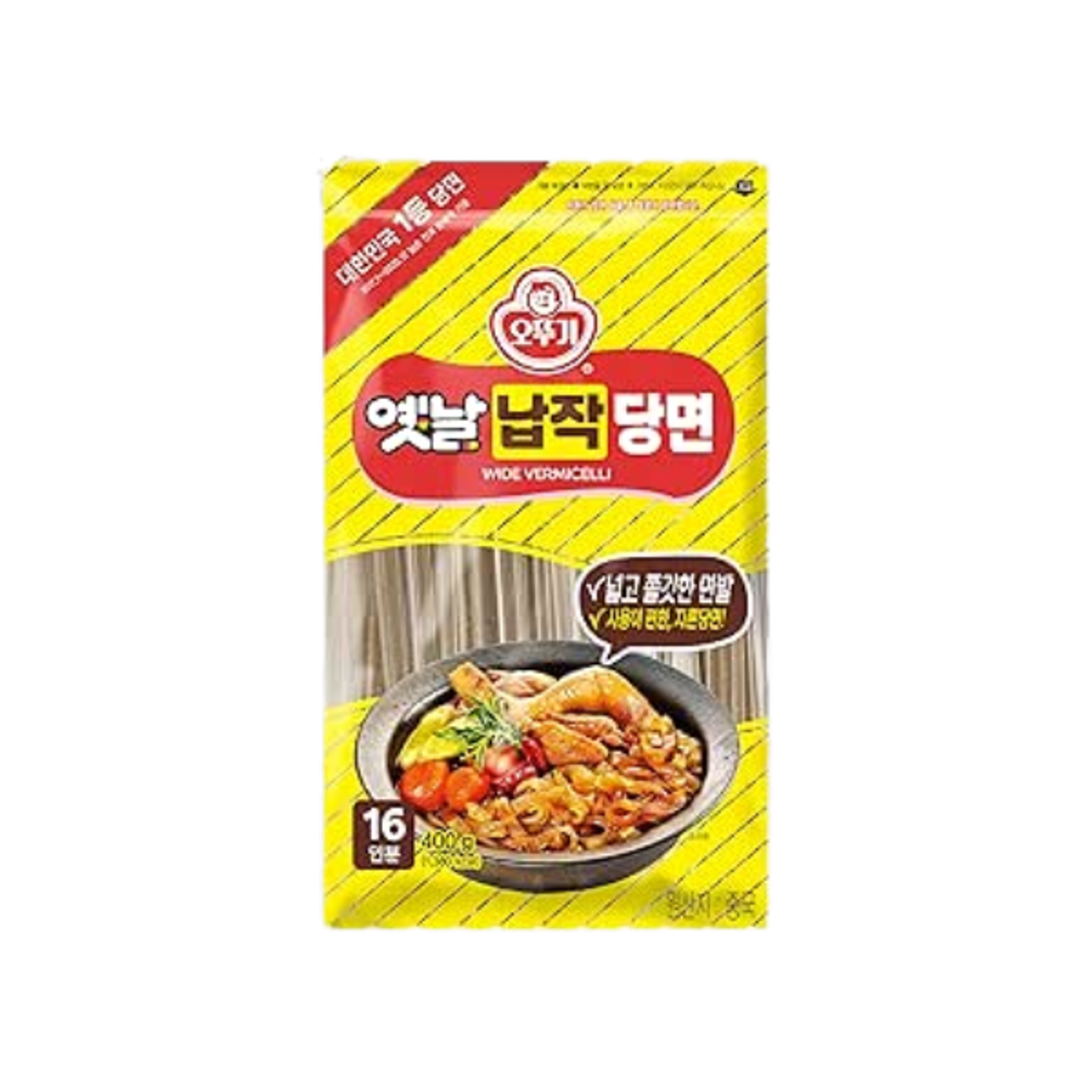 OTTOGI Wide Vermicelli 400g | Korean Wide Glass Noodles for Japchae and Hot Pots