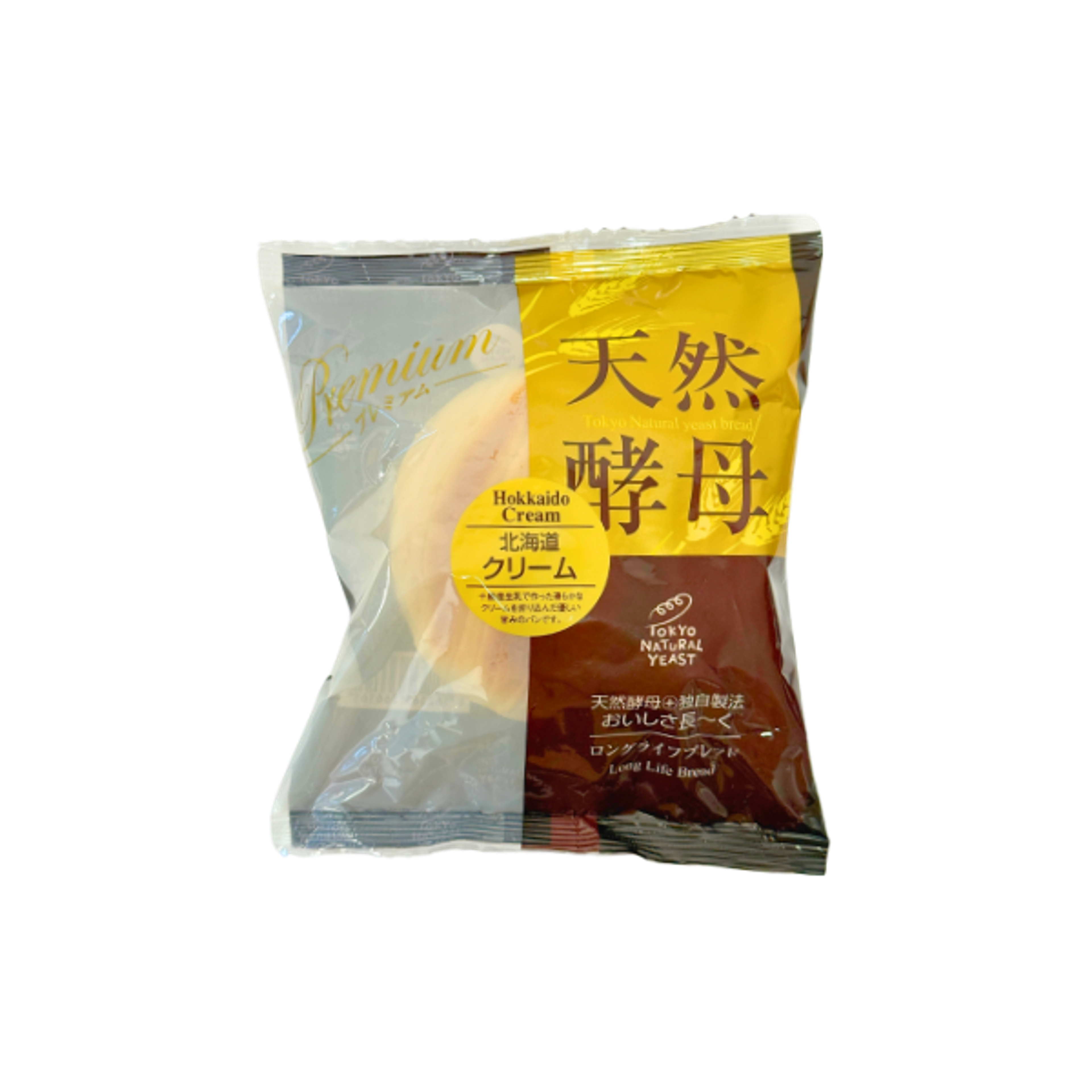 TOKYO NATURAL YEAST Hokkaido Cremebrot 95g | Weiches japanisches Hefegebäck mit cremiger Hokkaido-Füllung