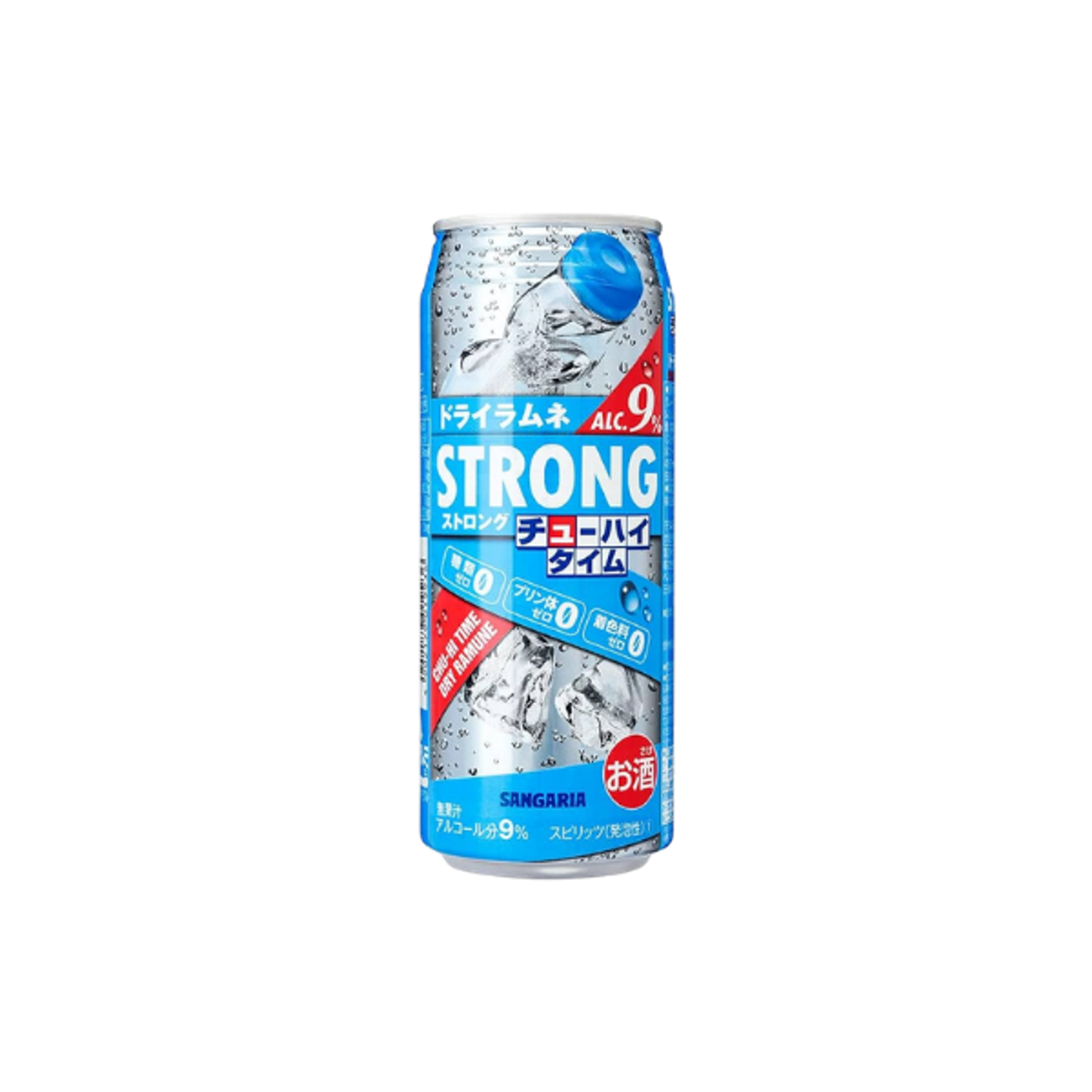 SANGARIA Strong Zero Sugar Dry Ramune 9% 490ml | Japanischer Chu-Hi