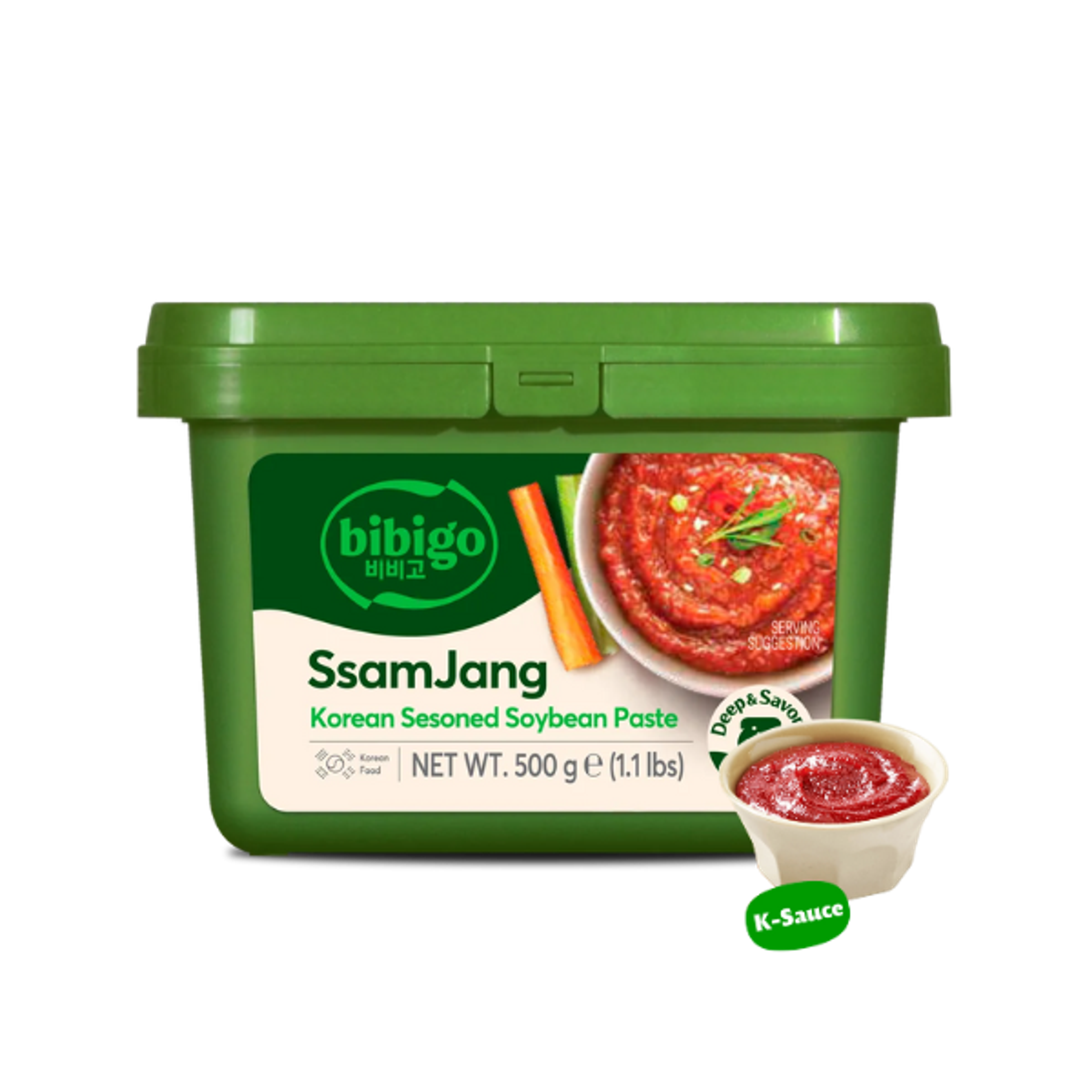 BIBIGO Ssamjang Koreanische Sojabohnenpaste 500g – Pikante Dip-Paste für Korean BBQ & Wraps