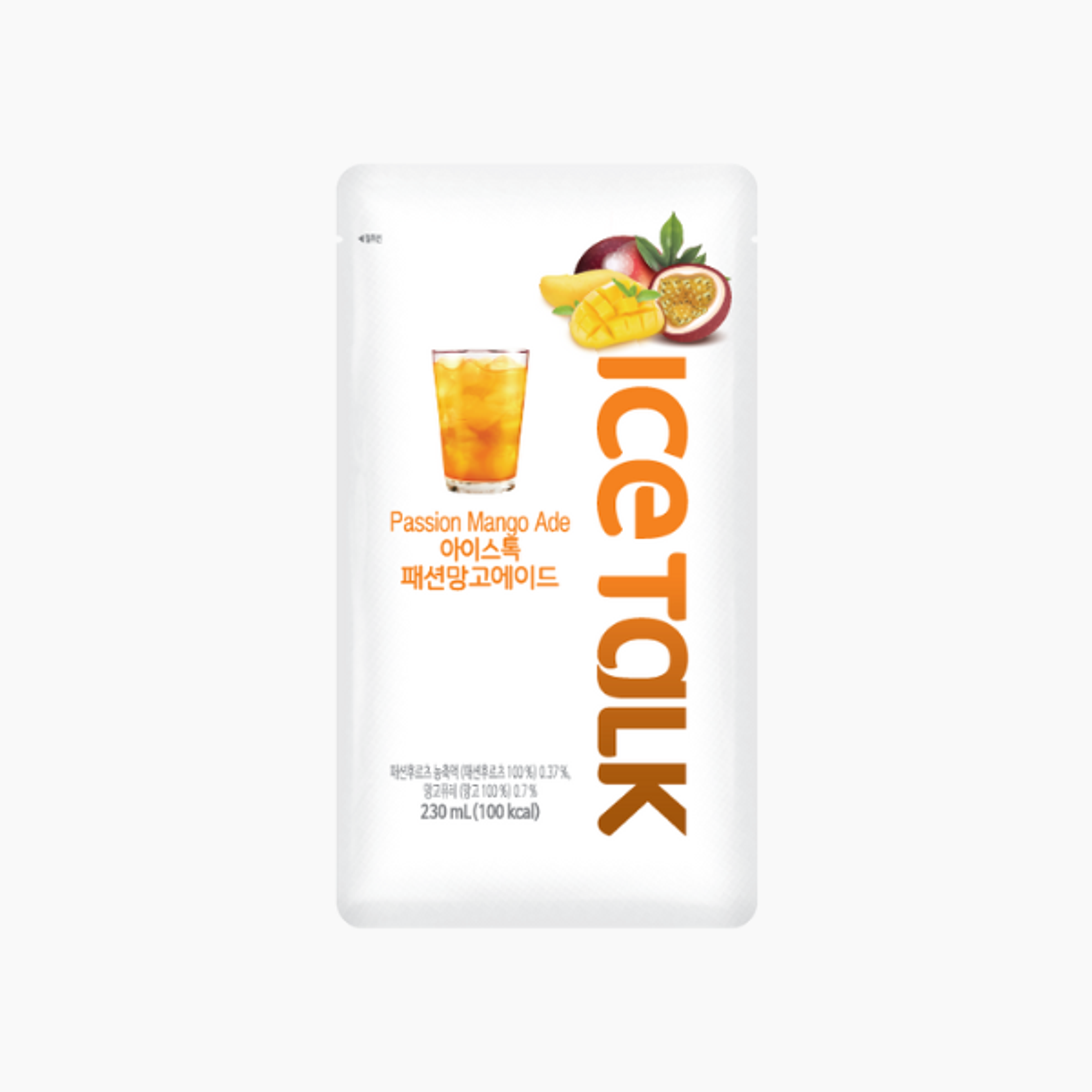 ICE TALK Passion Mango Ade 230ml | Spritziger Drink mit Mango & Passionsfrucht