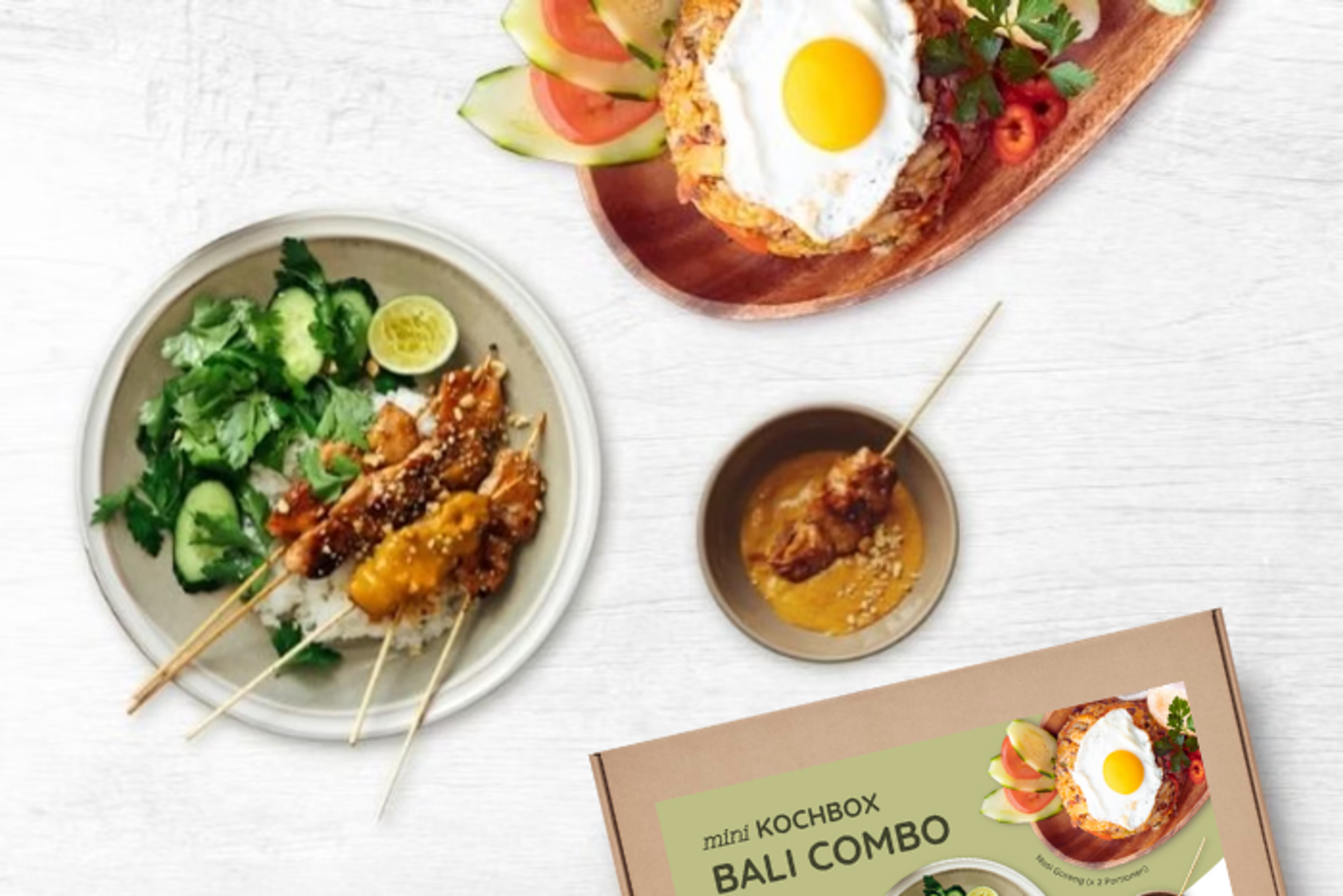 Bali Combo Satay Ayam und Nasi Goreng