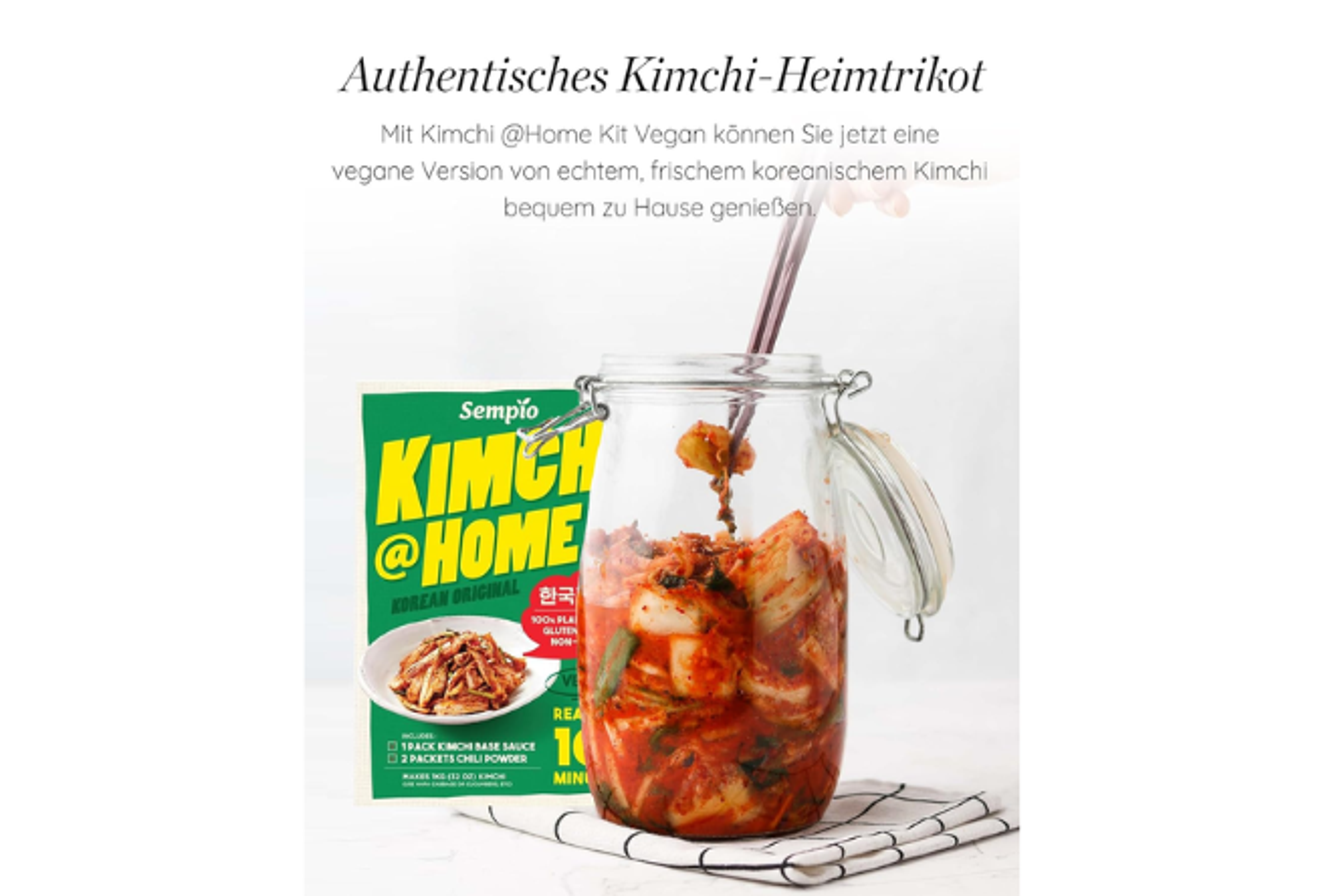 Sempio Kimchi-Kit Classic 160g - Ready in 10 Minutes, Gluten-Free