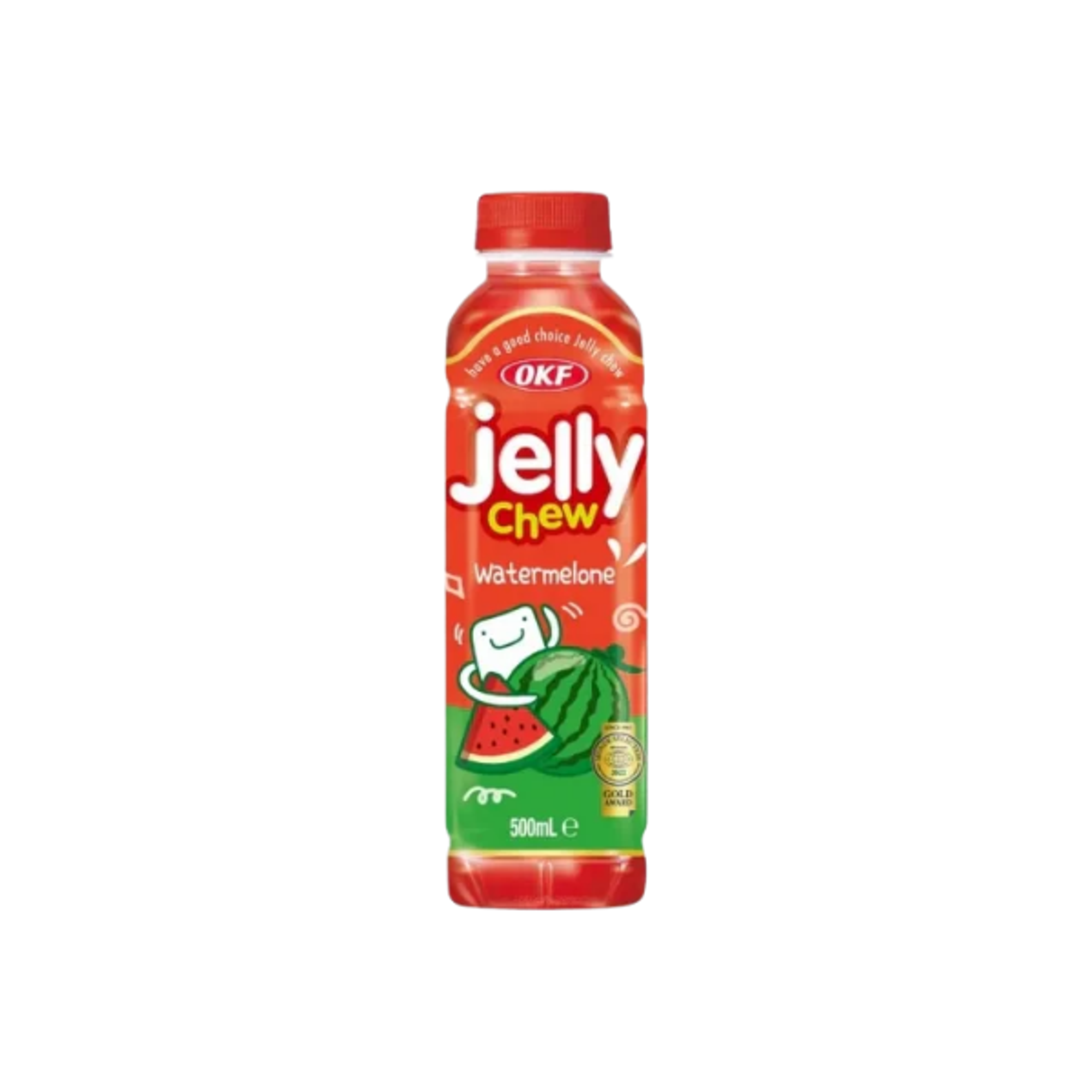 OKF Jelly Chew Watermelon 500ml | Getränk mit Wassermelonen-Geschmack & Jelly