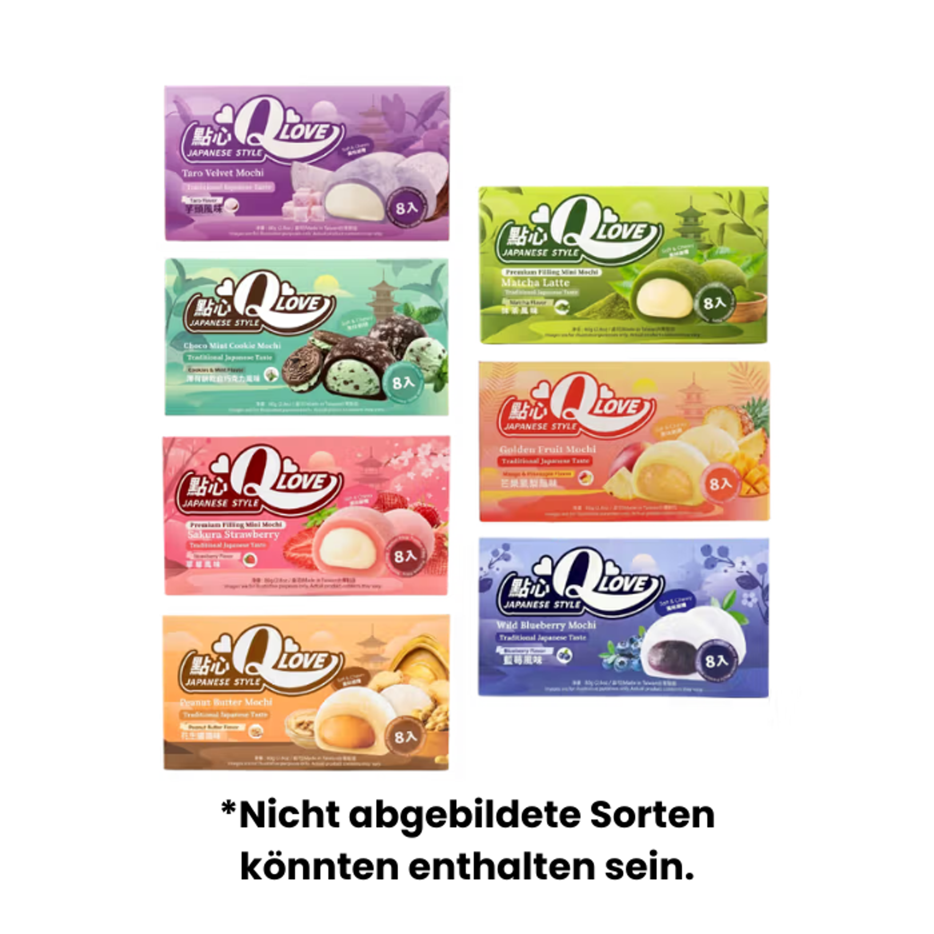 QLOVE Mochi 7 Pack Random Set | Japanese Style Mochi Variety Box
