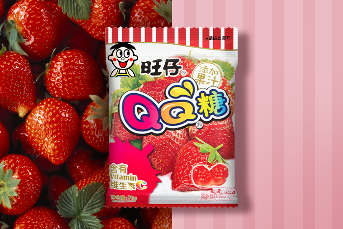 Want Want QQ Gummibonbons mit Erdbeergeschmack 70g – Fruchtig und spaßig