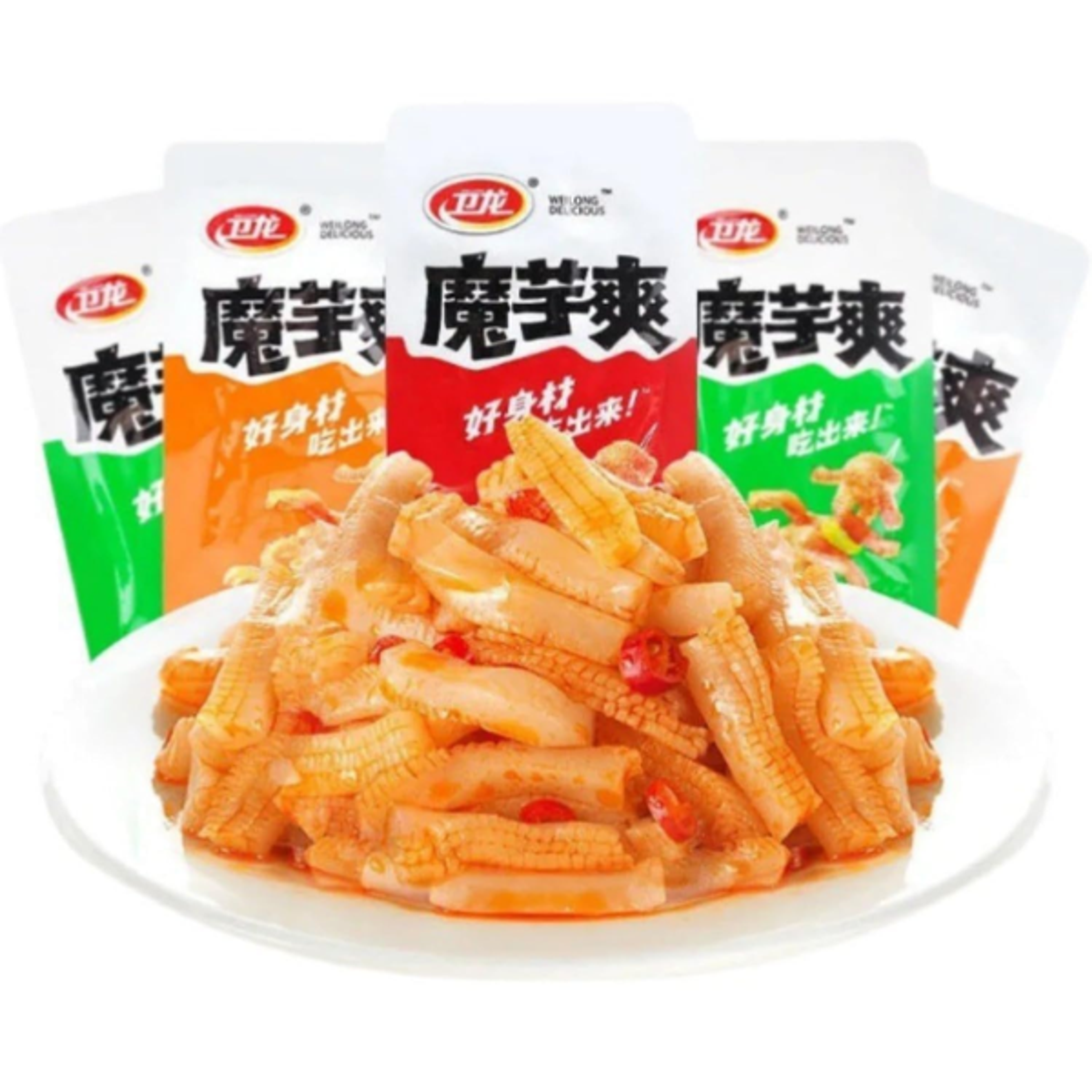 WEILONG Konjac Shuang Sour & Spicy 360g | Individually Wrapped Konjac Snack