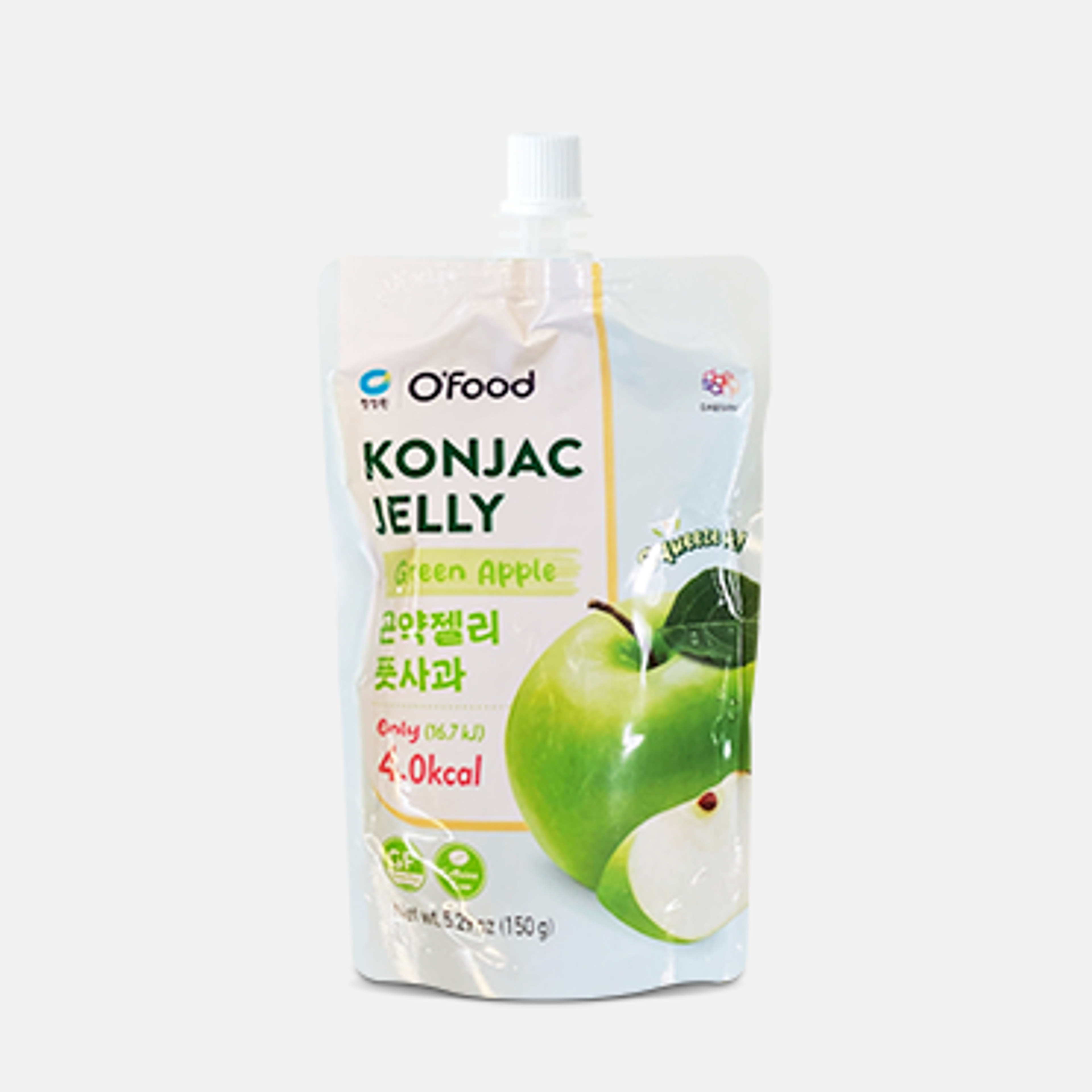 O' Food Konjac Jelly Grüner Apfel 150g - Perfekt für unterwegs