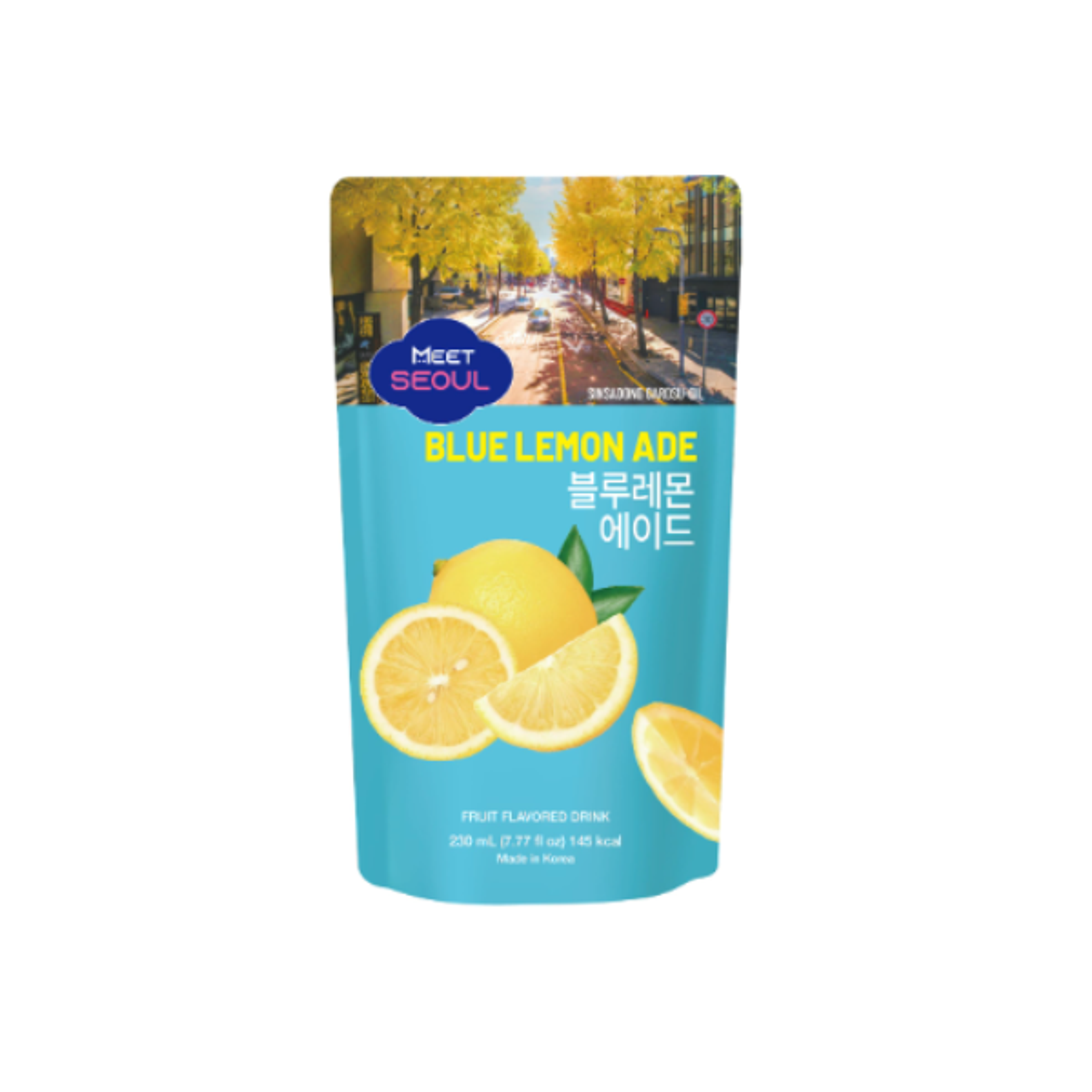 MEET SEOUL Blue Lemon Ade 230ml | Erfrischender Zitronen-Drink mit cooler blauer Farbe