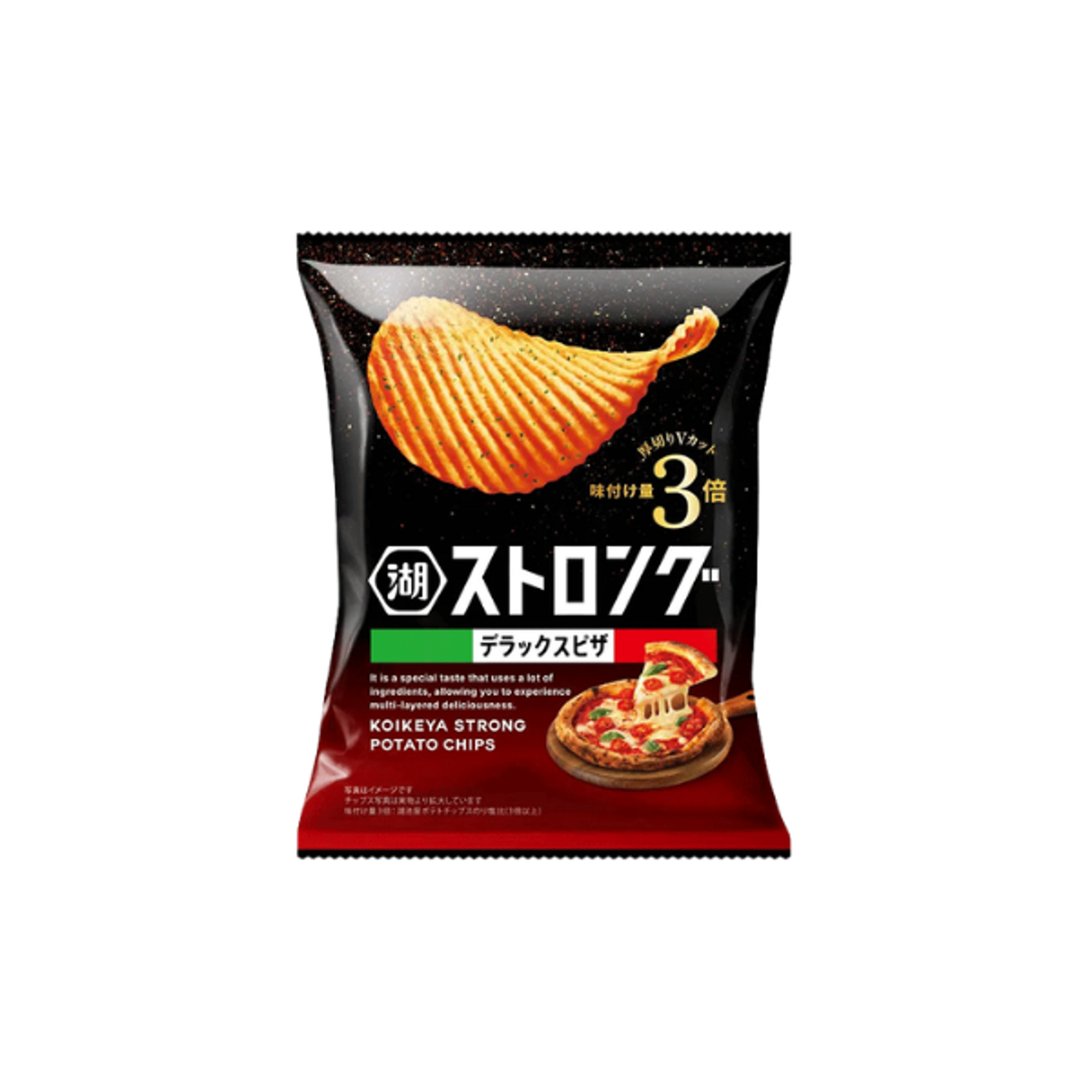 KOIKEYA Strong Potato Chips Pizza 53g | Kräftige, würzige Kartoffelchips