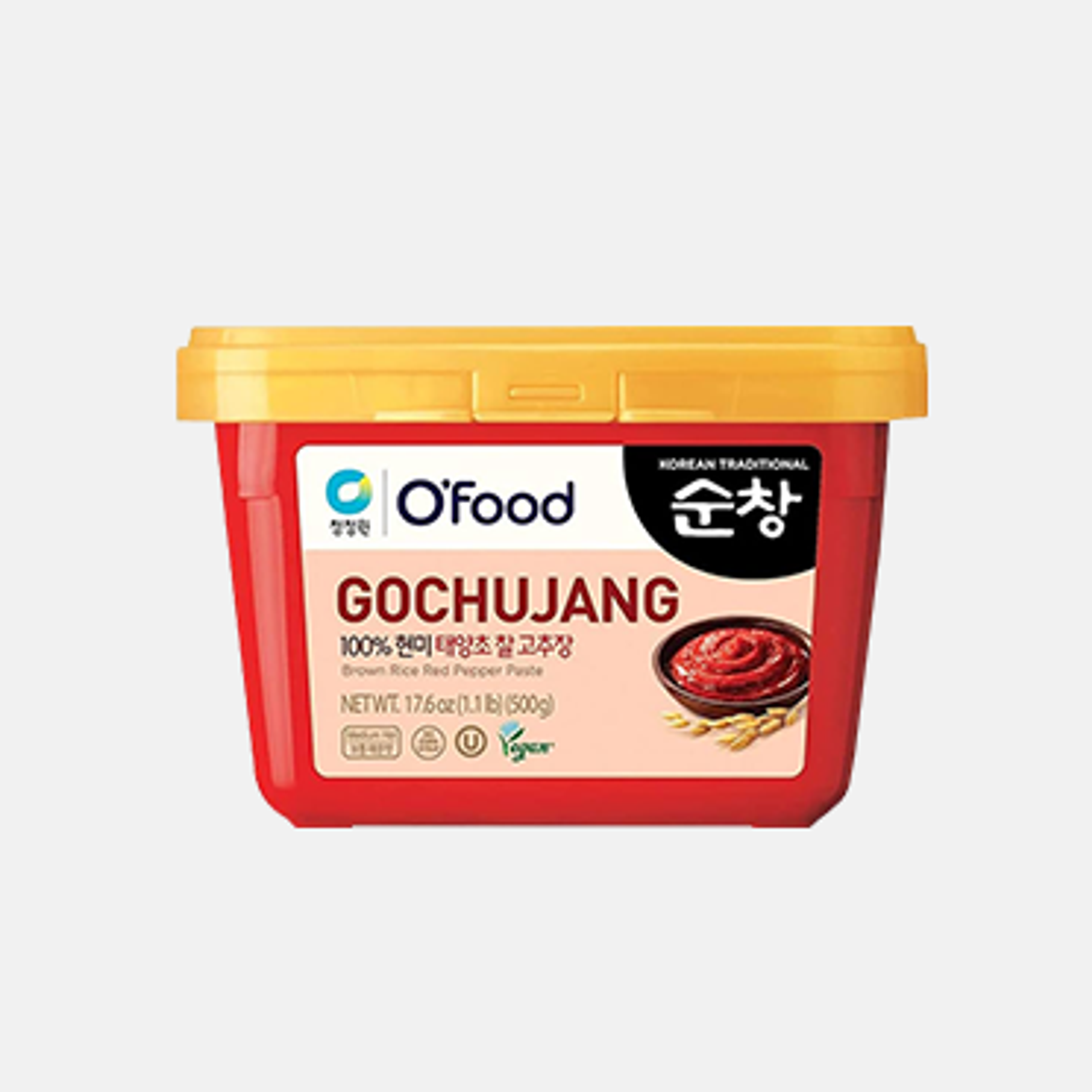 CJO Koreanische Paprikapaste aus Braunem Reis - Gochujang 500g Verpackung.