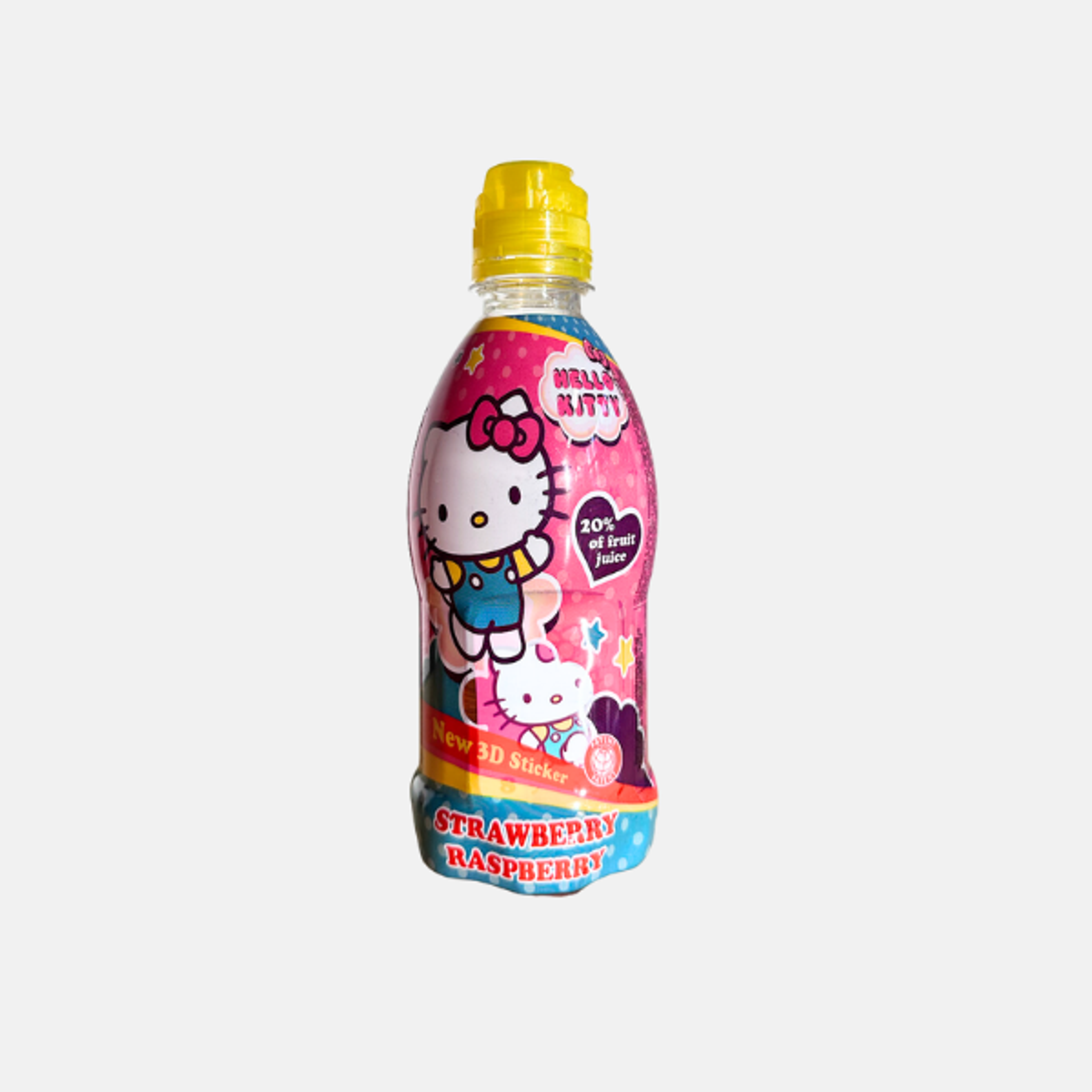 HELLO KITTY Strawberry Raspberry Drink 350ml – Fruity Juice with 20% Fruit Content