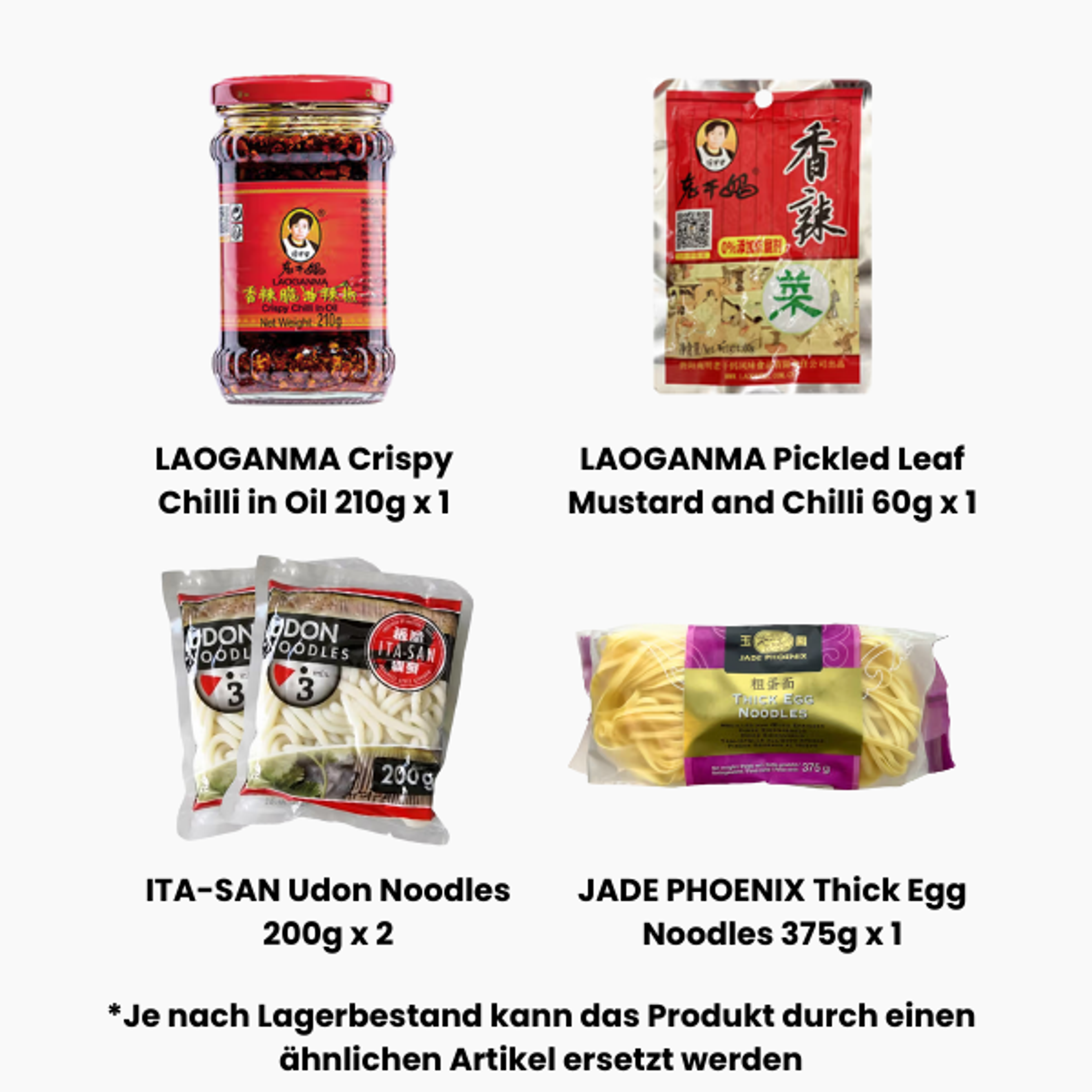 LAOGANMA Bundle | Asian Cooking Box with Laoganma Chili Oil, Noodles & Rice Staples