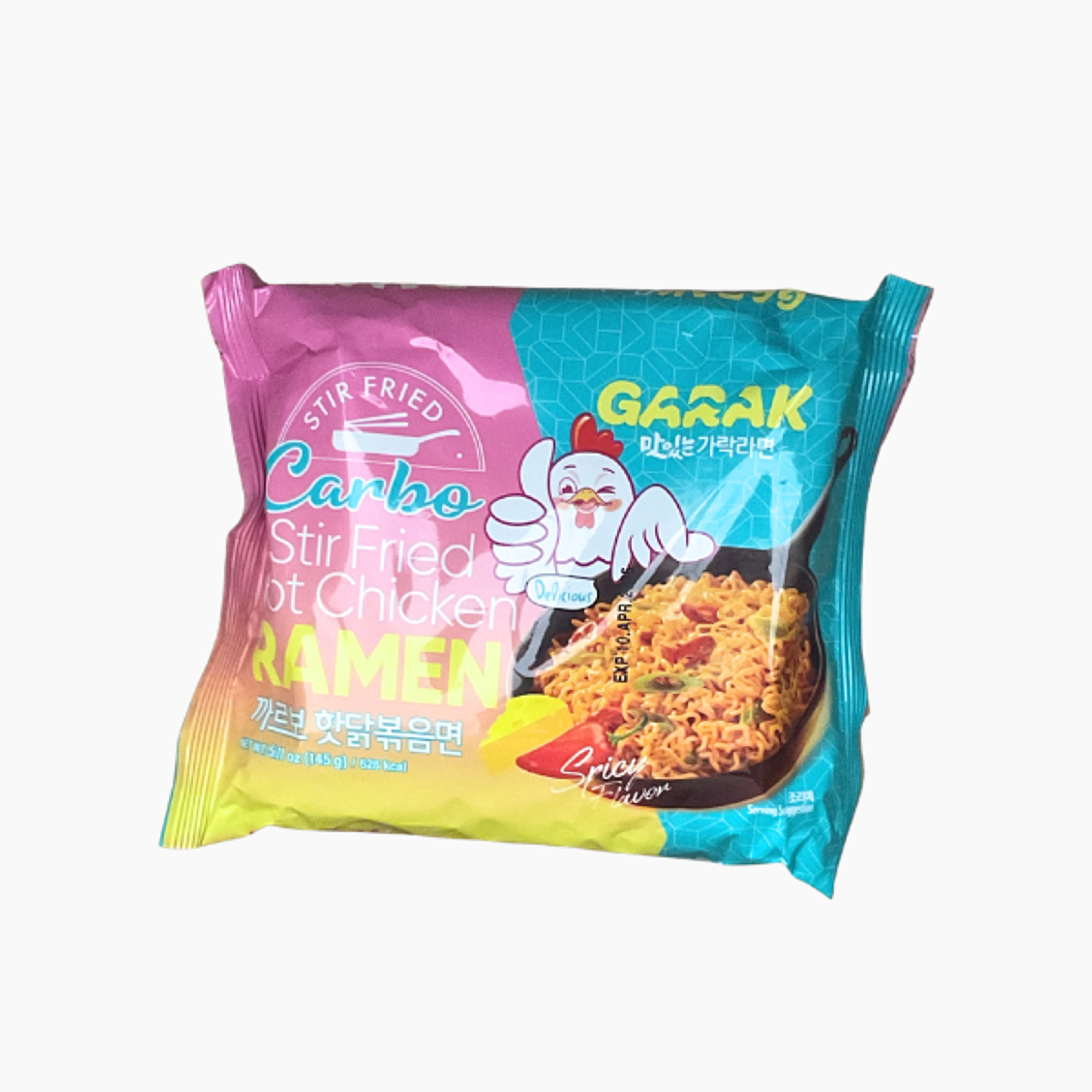 GARAK Stir-Fried Hot Chicken Ramen Carbo 145 g | Scharfe Carbonara-Ramen im Korean-Style