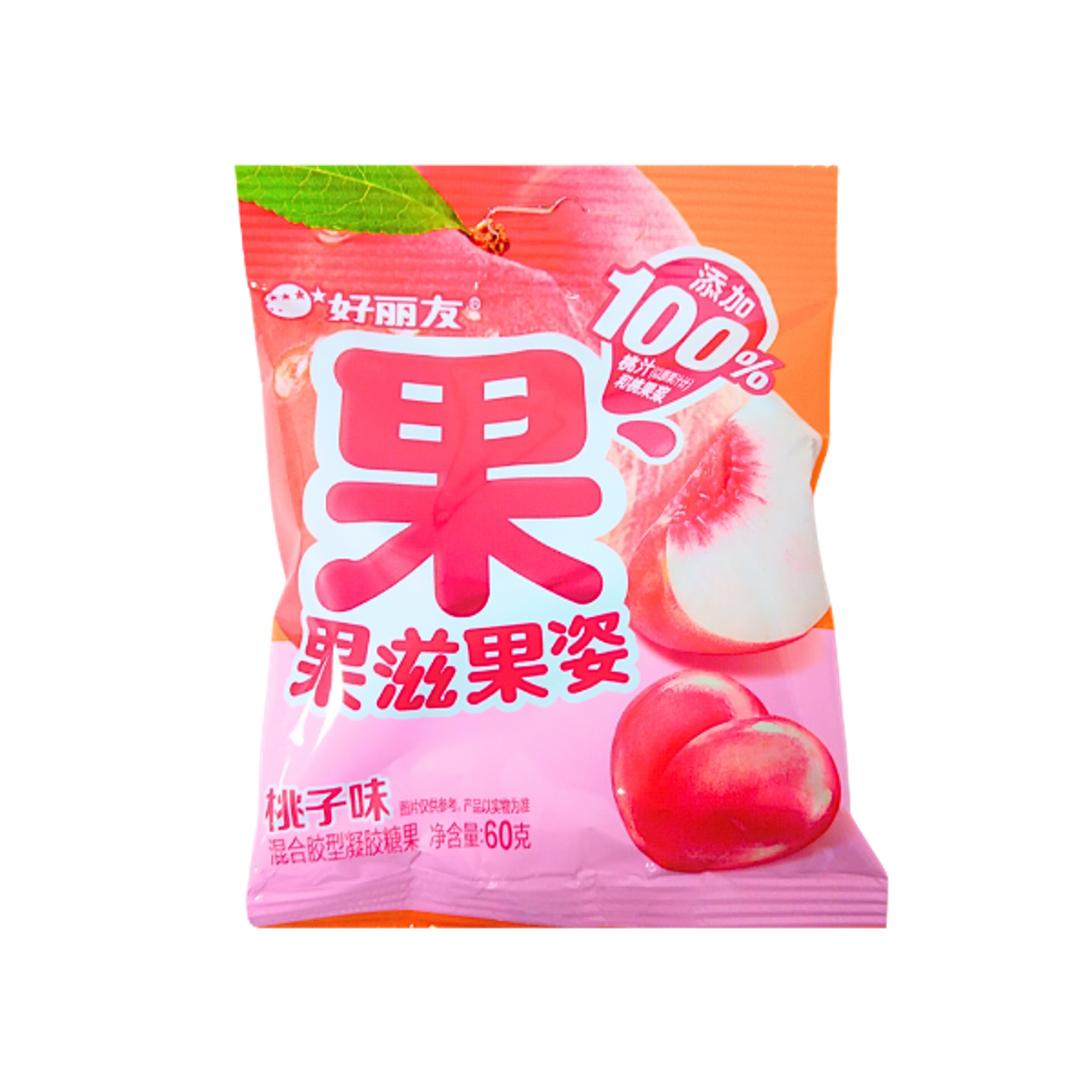 ORION Gummy Peach 60g | Zarter Fruchtgummi mit Pfirsichgeschmack