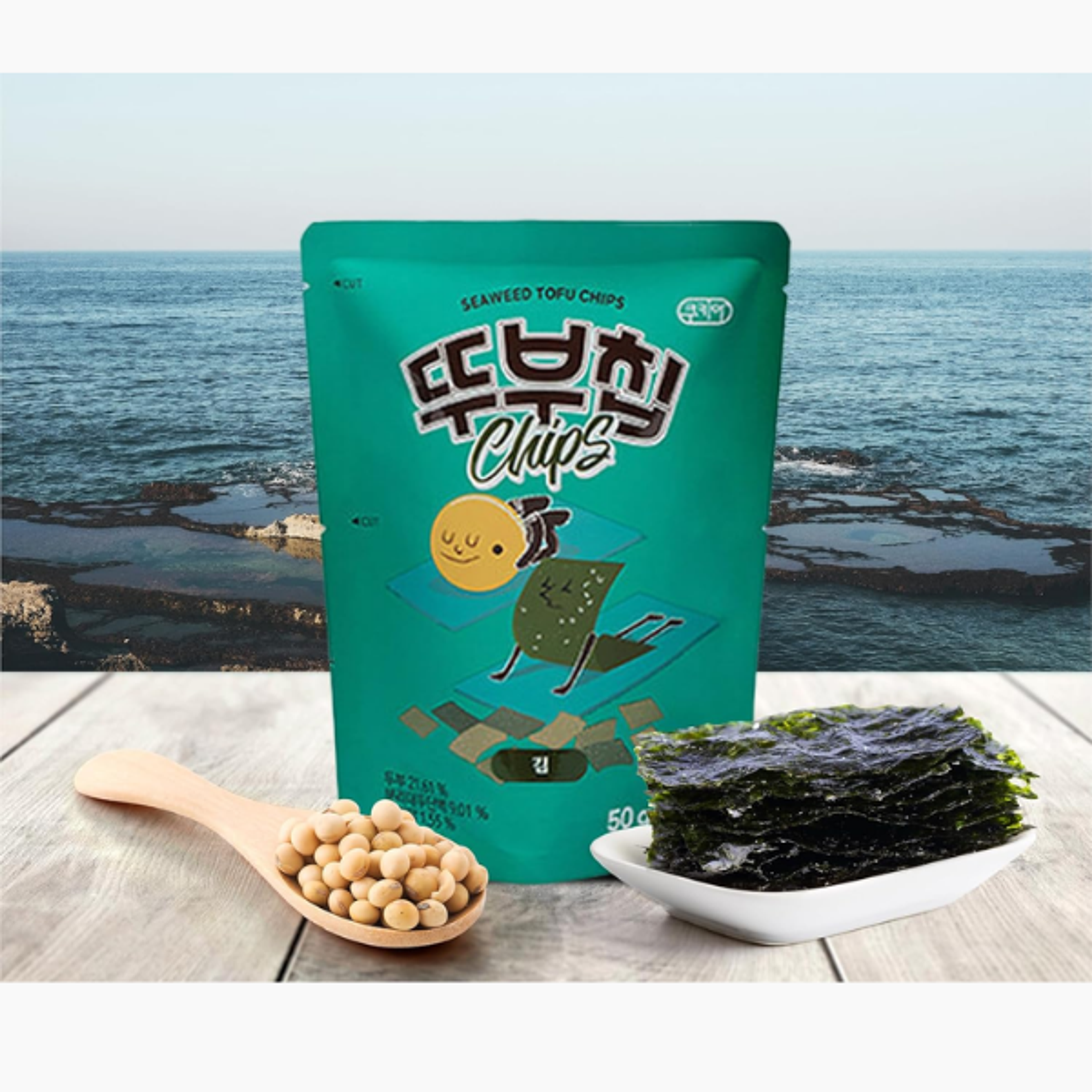 COOKIA Seaweed Tofu Snack: Crispy & Savory | Vegan, Gluten-Free (50g)