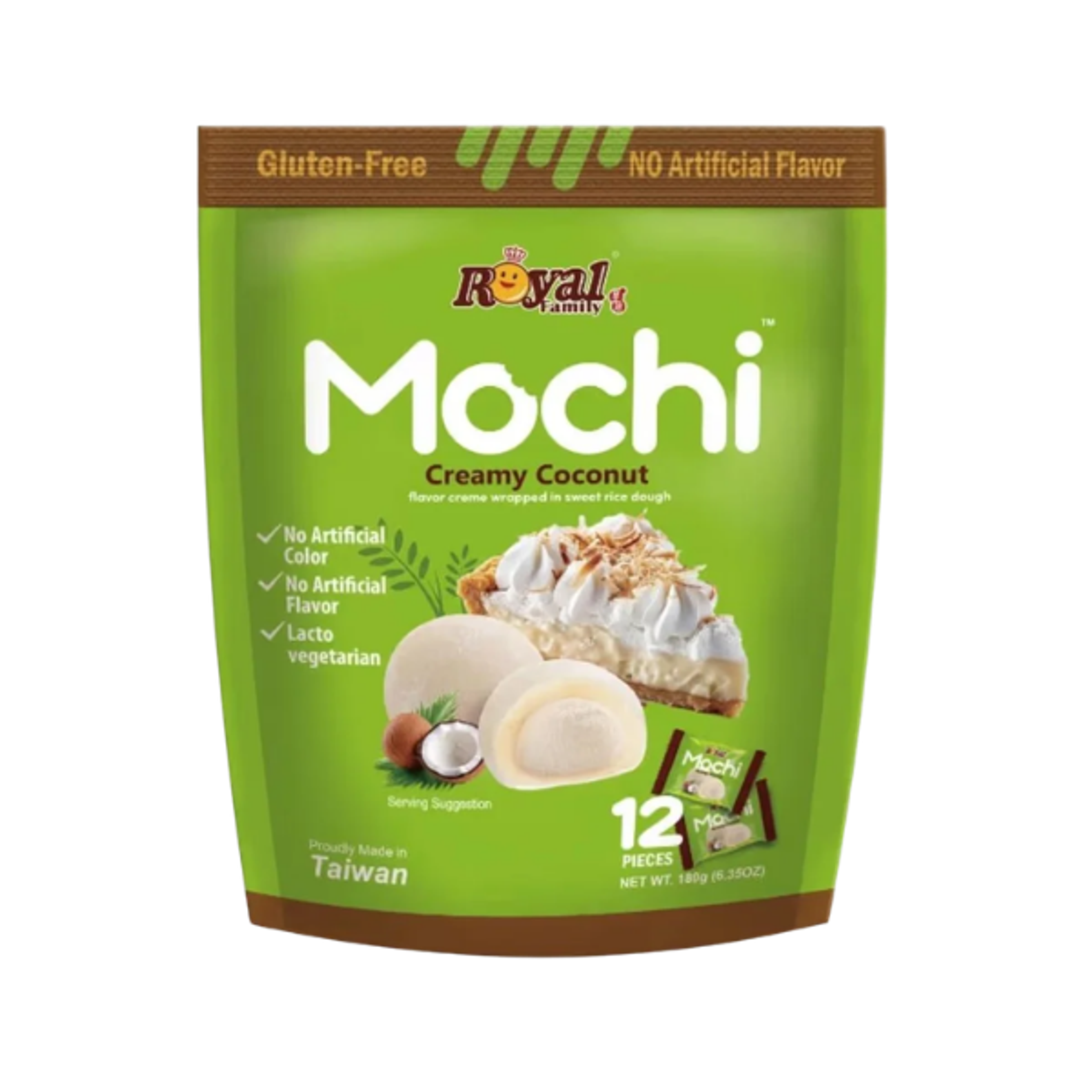 ROYAL FAMILY Mochi Creamy Coconut 180g | Zarte Reiskuchen mit cremiger Kokosfüllung