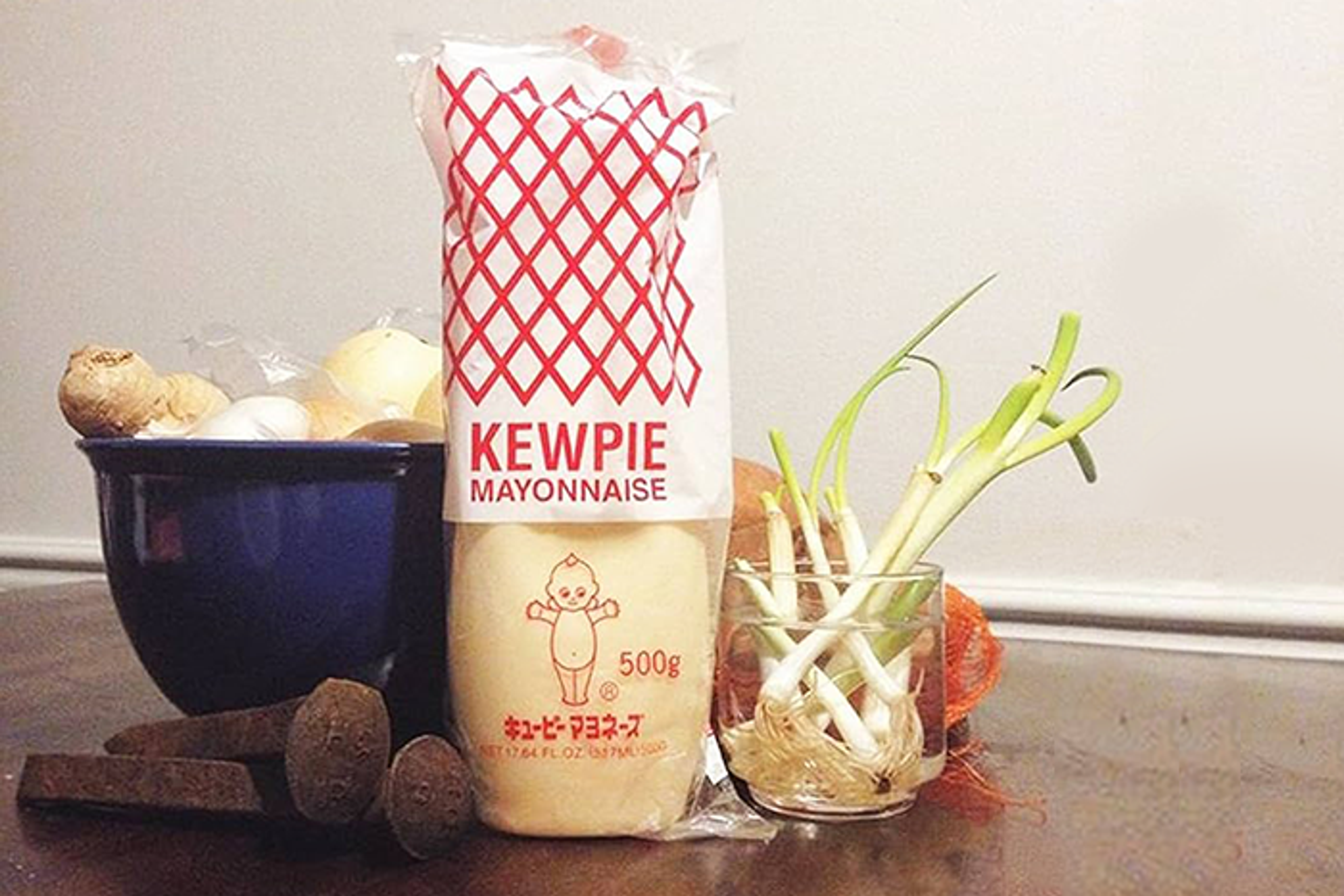 Salat mit Kewpie Mayonnaise-Dressing