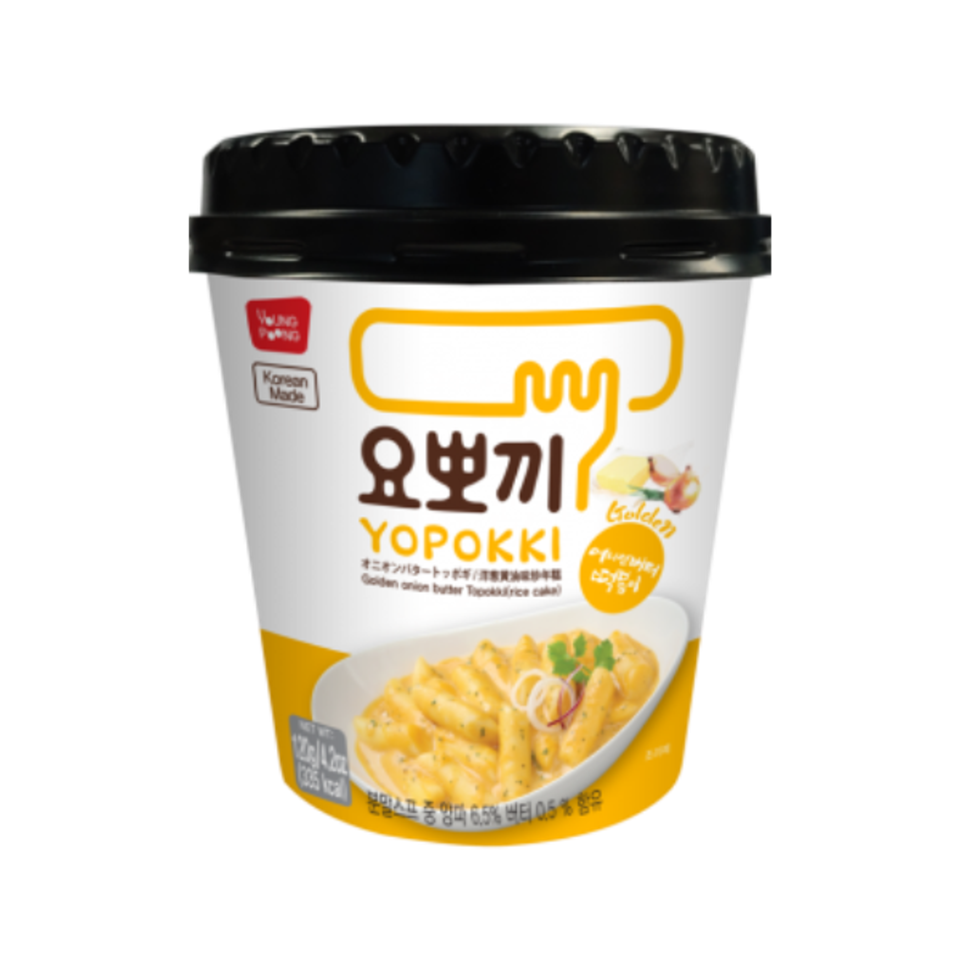 YOPOKKI Golden Onion Butter Becher 120g | Instant Tteokbokki