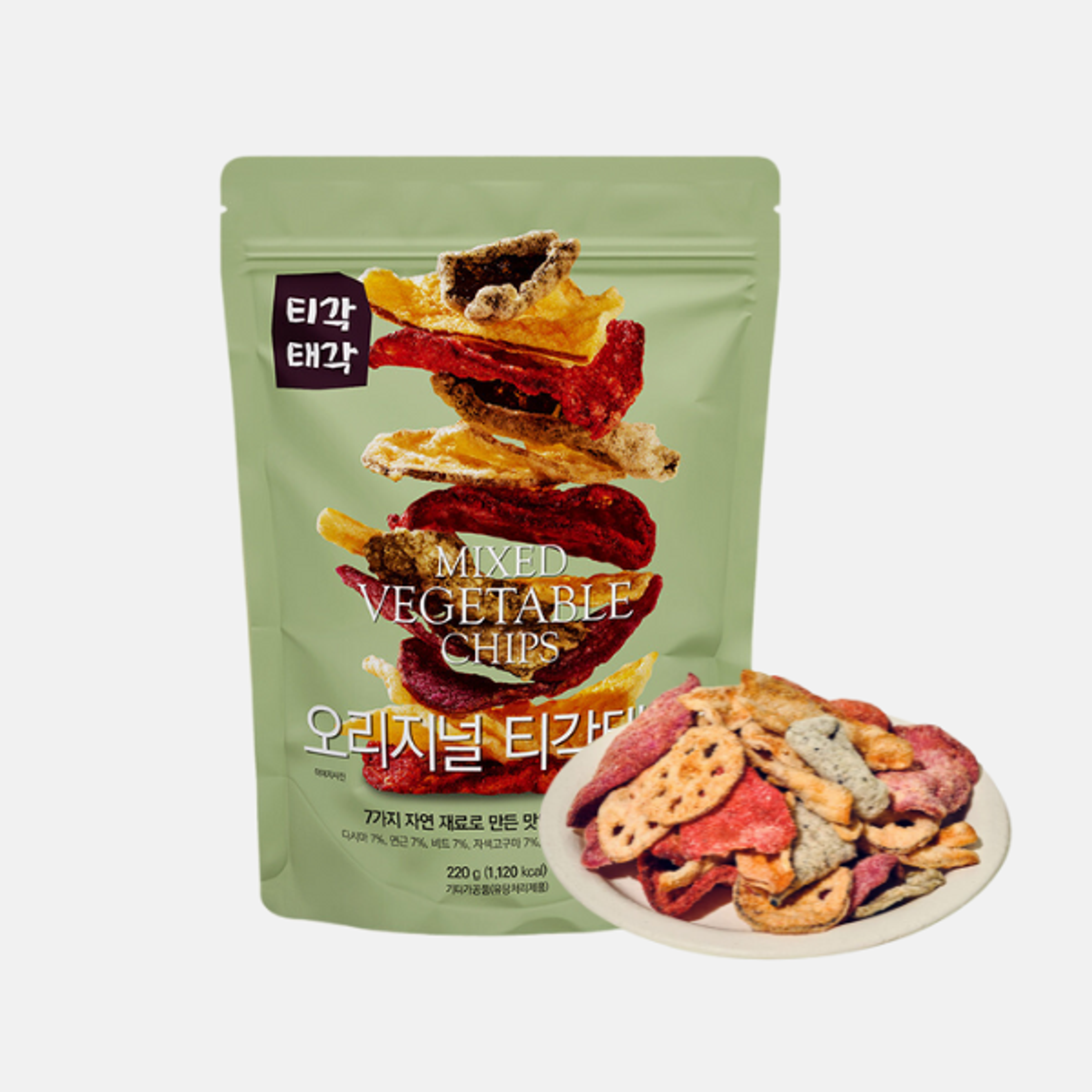 TEEGAK TAEGAK Mixed Vegetable Chips 220g – Gesunder Gemüse-Snack, knusprig und natürlich